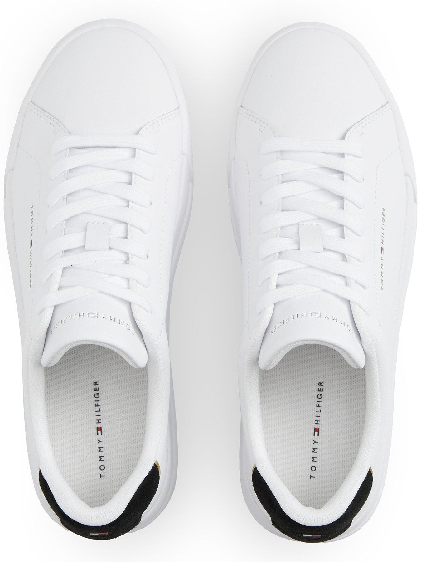 Image 4 of 6 of Tommy Hilfiger Court Trainers - White