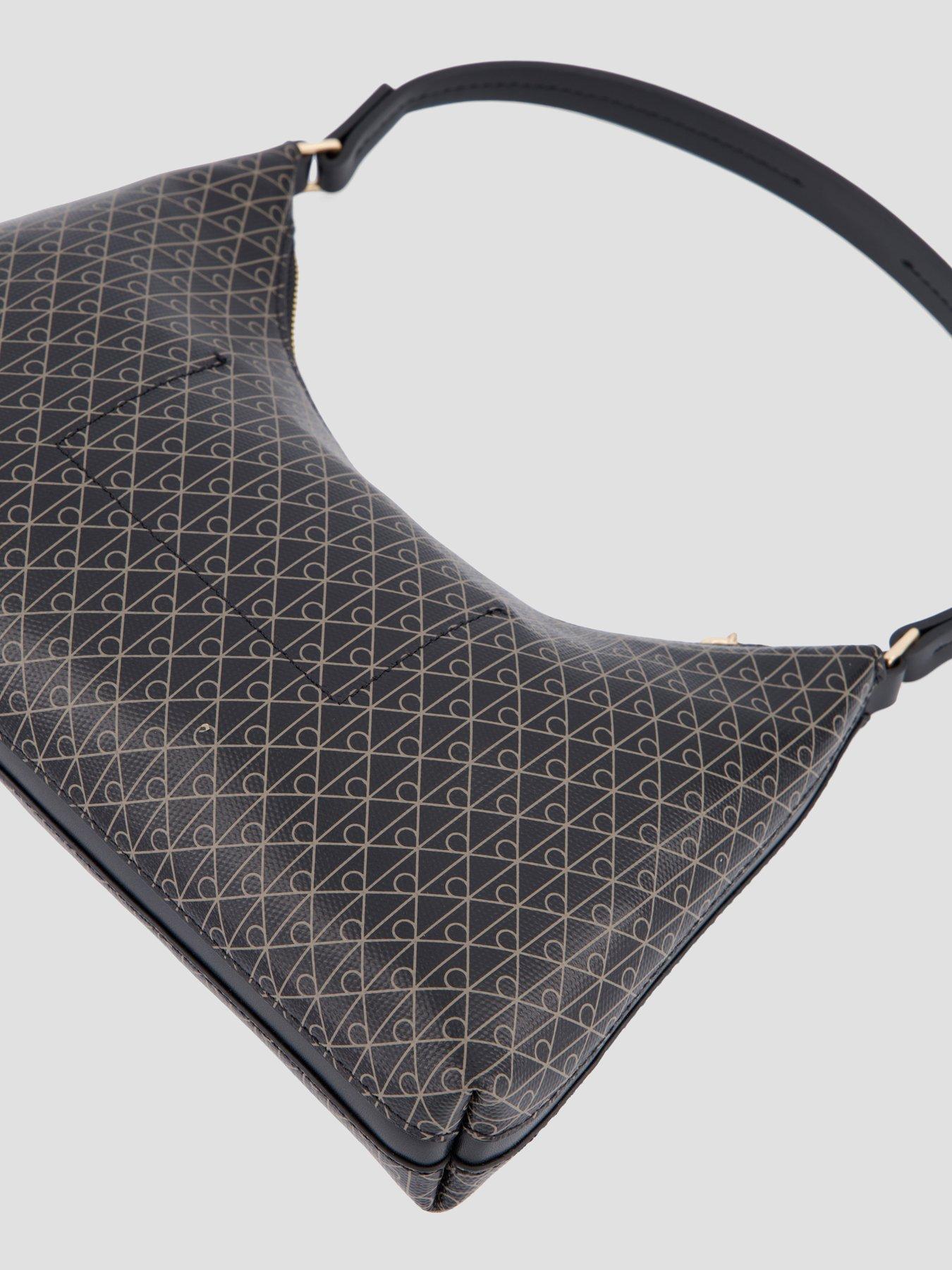 Image 5 of 5 of Calvin Klein Emblem Print Small Shoulder Bag - Black