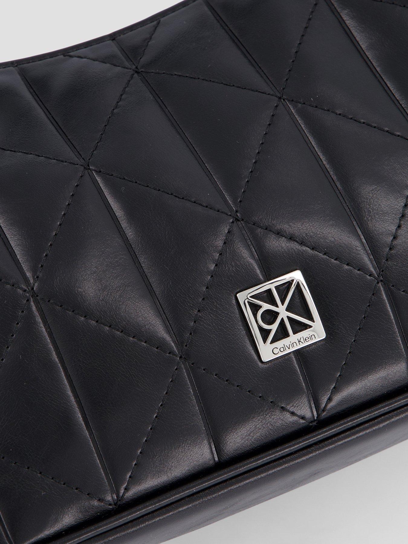 Image 3 of 4 of Calvin Klein Quilted Emblem Plaque Shoulder Bag - Black