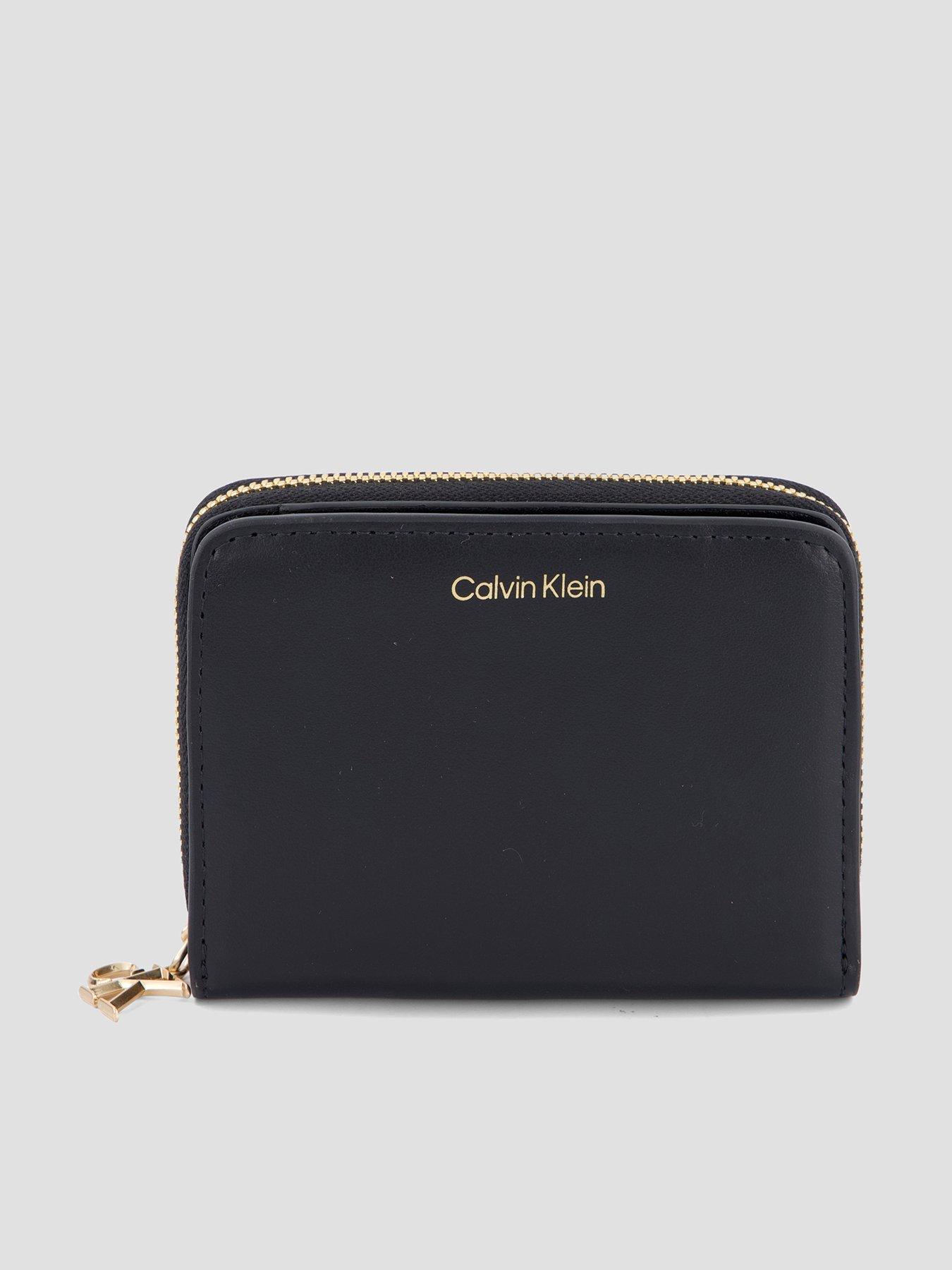 Image 1 of 5 of Calvin Klein CK Medium Flap Zip Around Wallet - Black