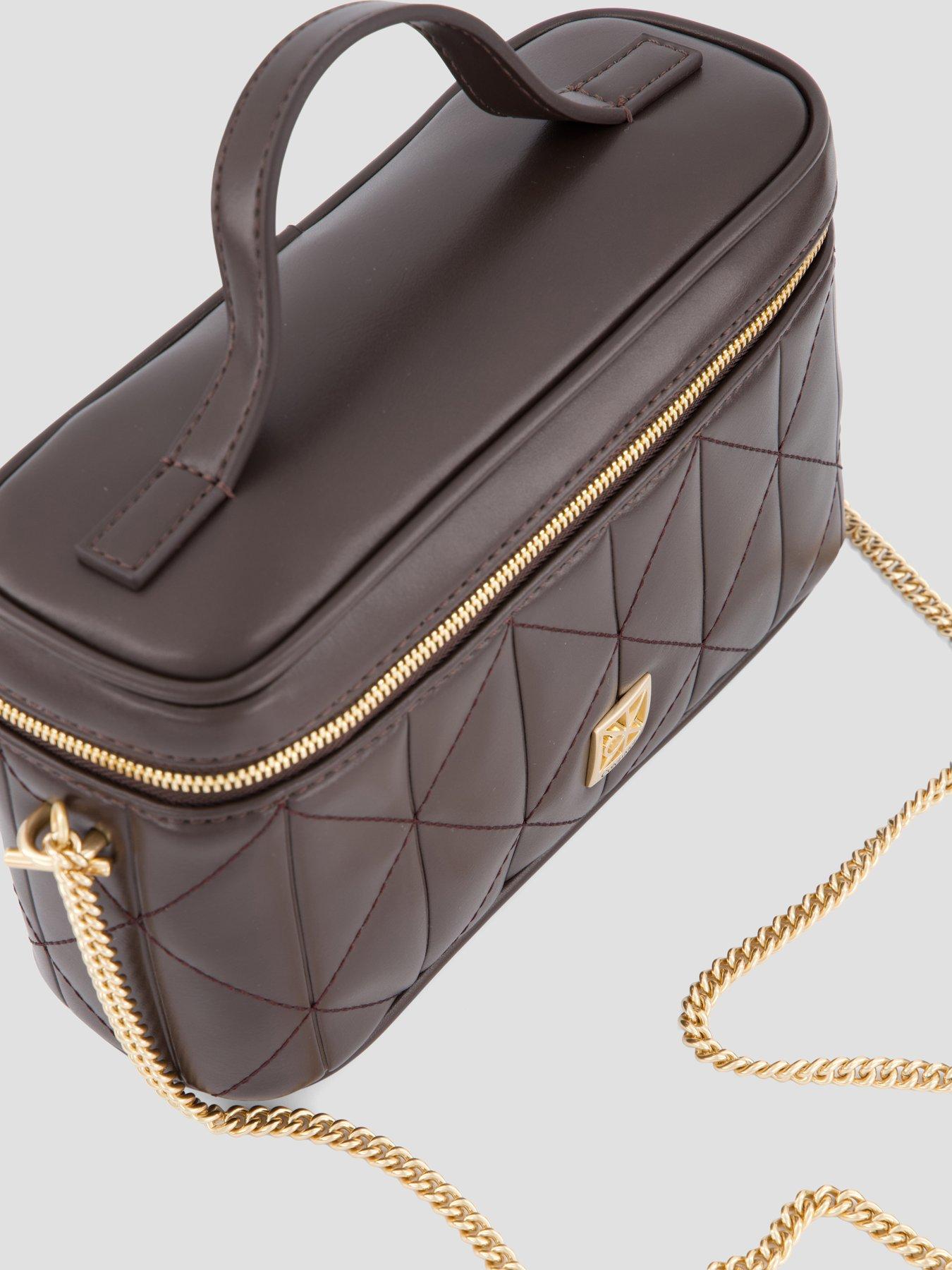 Image 3 of 5 of Calvin Klein Quilted Beauty Case - Brown