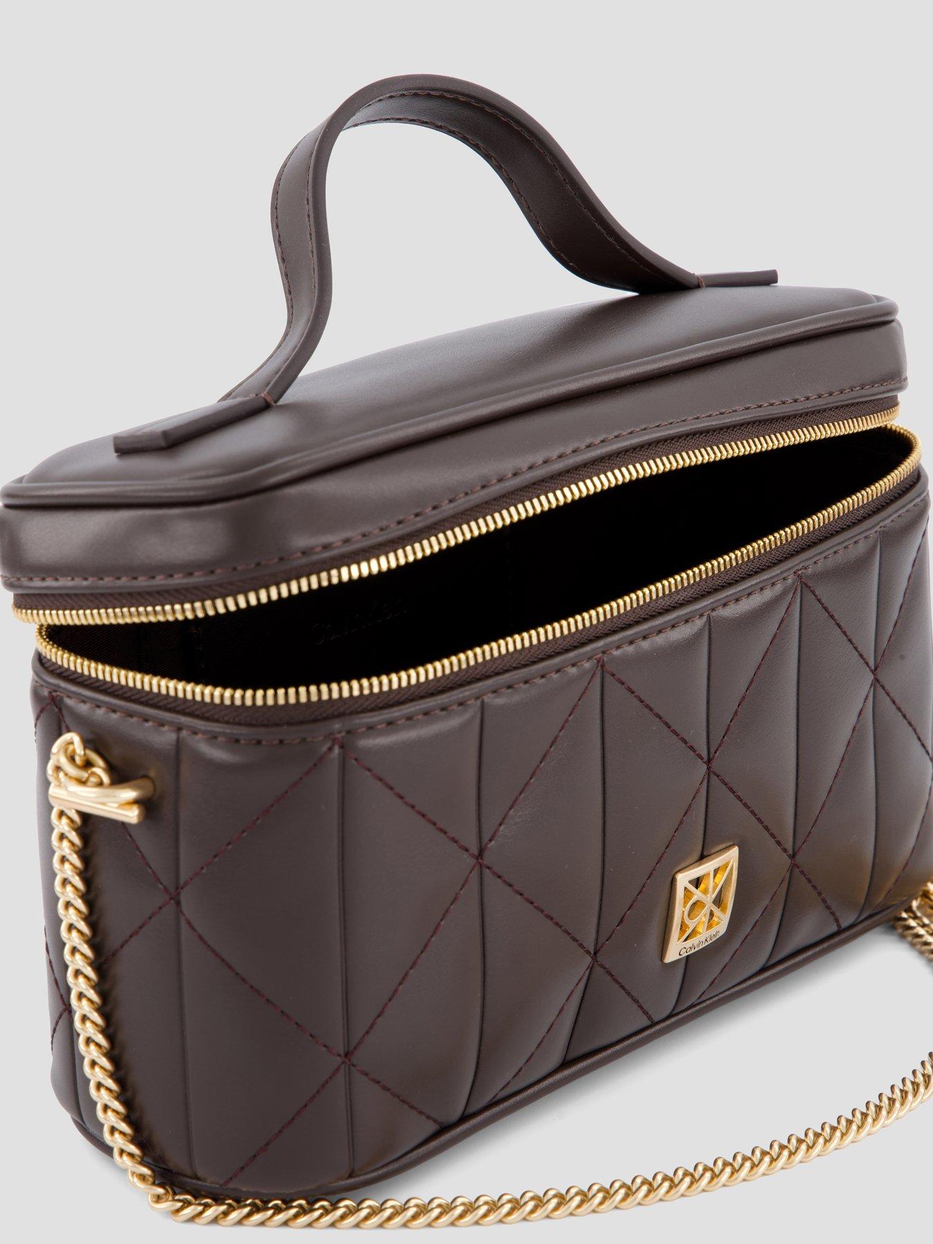 Image 5 of 5 of Calvin Klein Quilted Beauty Case - Brown