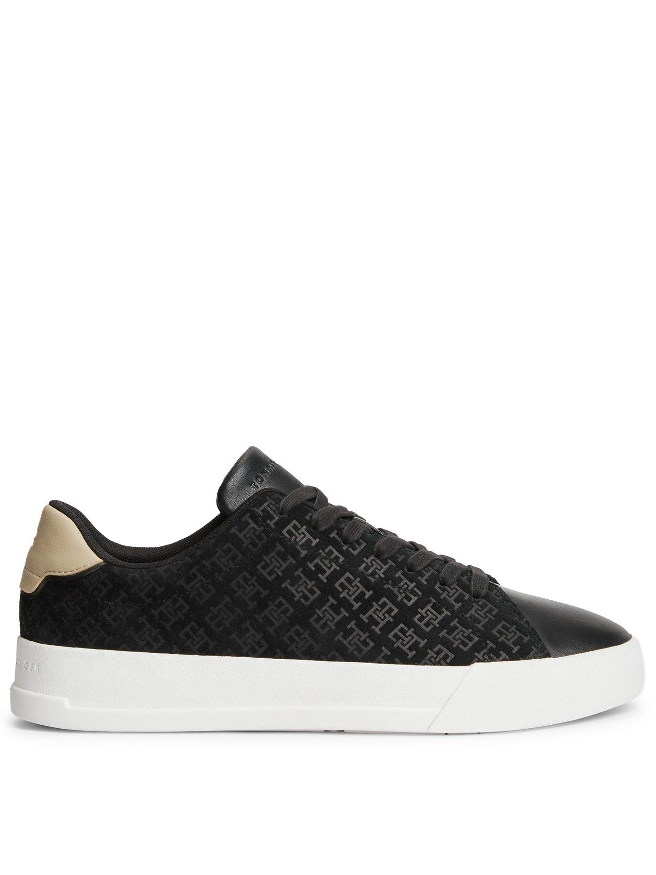 Image 1 of 6 of Tommy Hilfiger Tommy Hilfiger Court Monogram Trainers - Black
