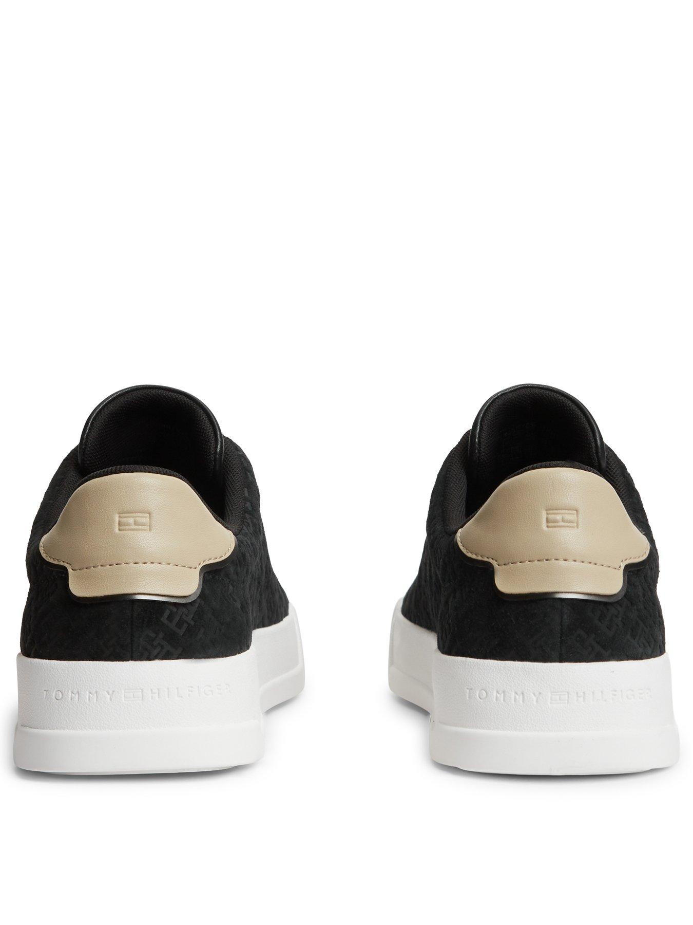 Image 3 of 6 of Tommy Hilfiger Tommy Hilfiger Court Monogram Trainers - Black