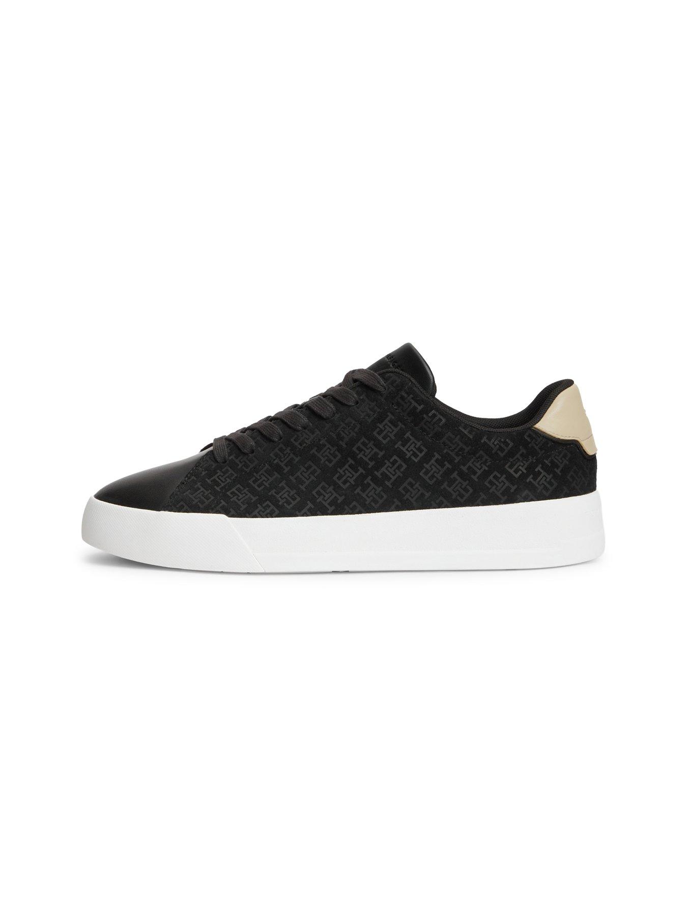 Image 6 of 6 of Tommy Hilfiger Tommy Hilfiger Court Monogram Trainers - Black