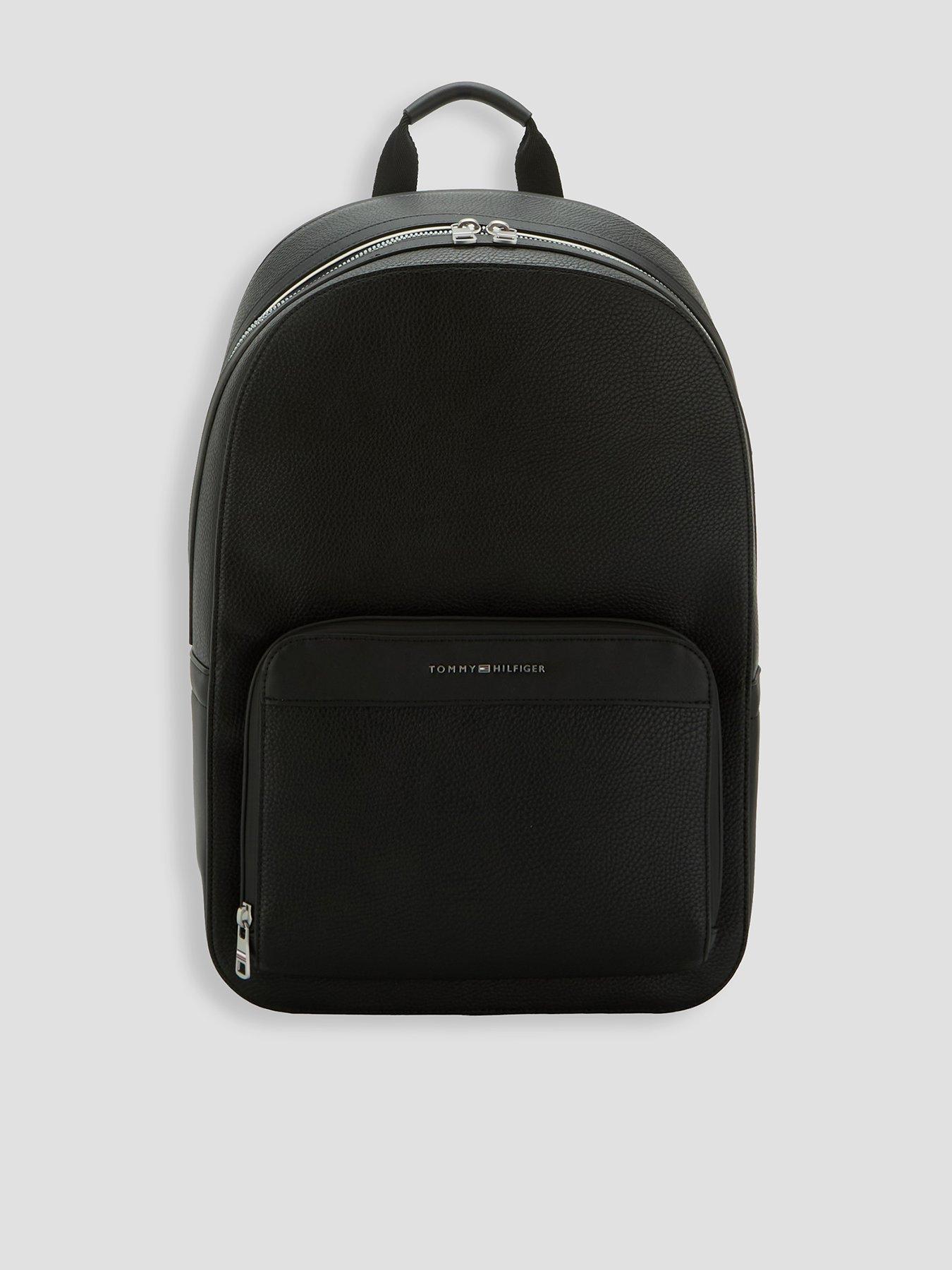 Tommy Hilfiger Metallic Logo Dome Backpack - Black