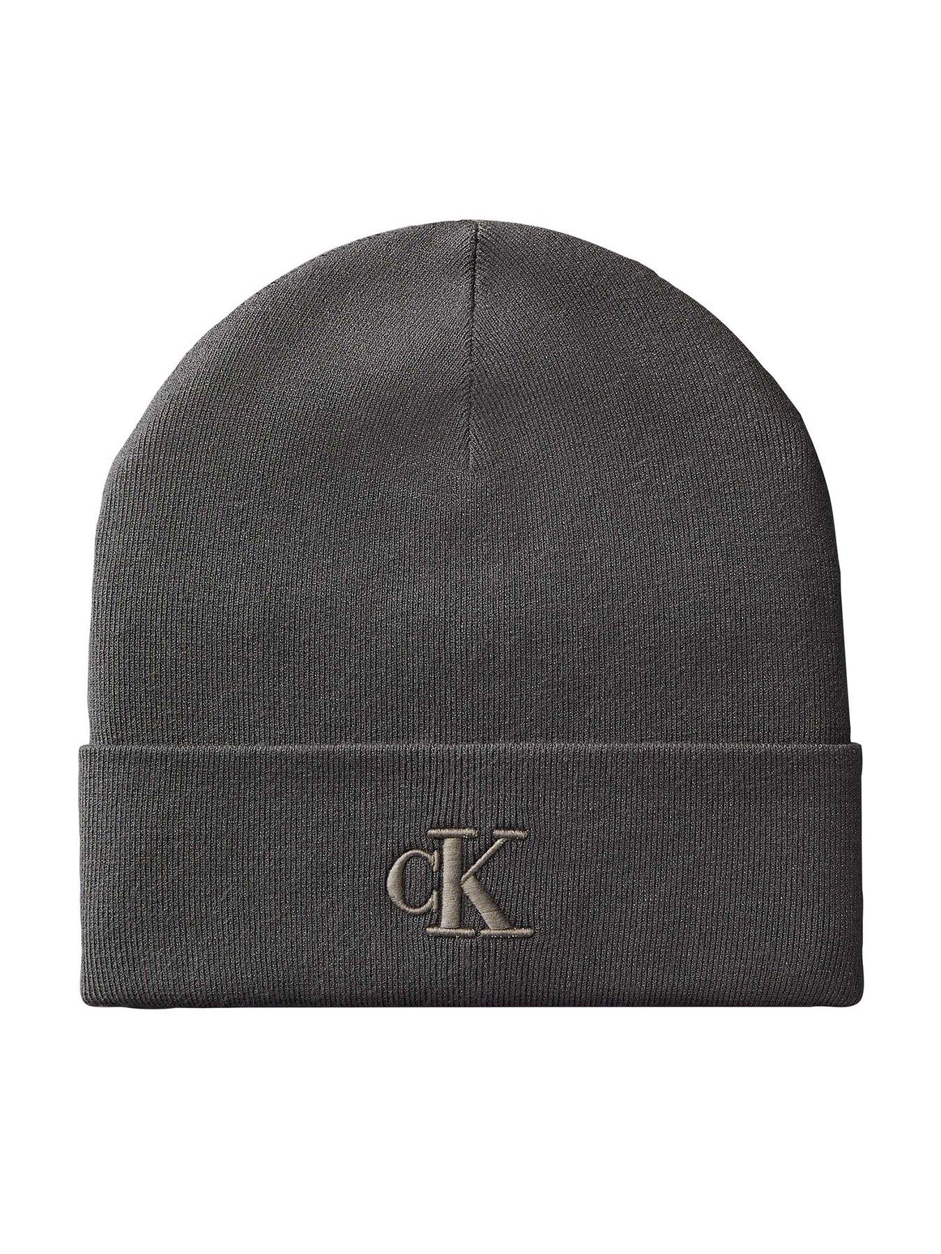 Image 1 of 3 of Calvin Klein Signature Logo Beanie - Grey