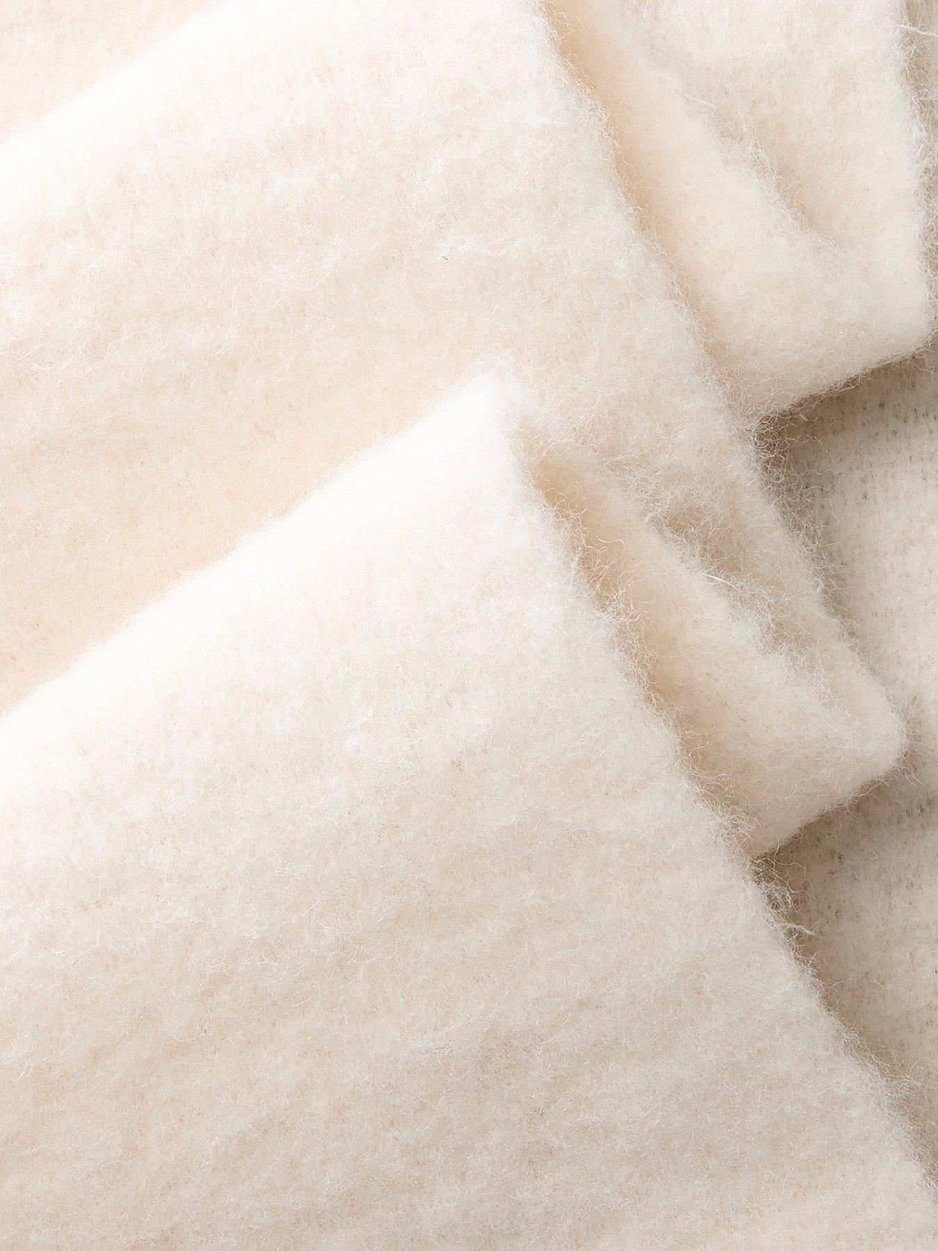 Image 3 of 3 of Calvin Klein Brushed Solid Hardware Scarf - Beige