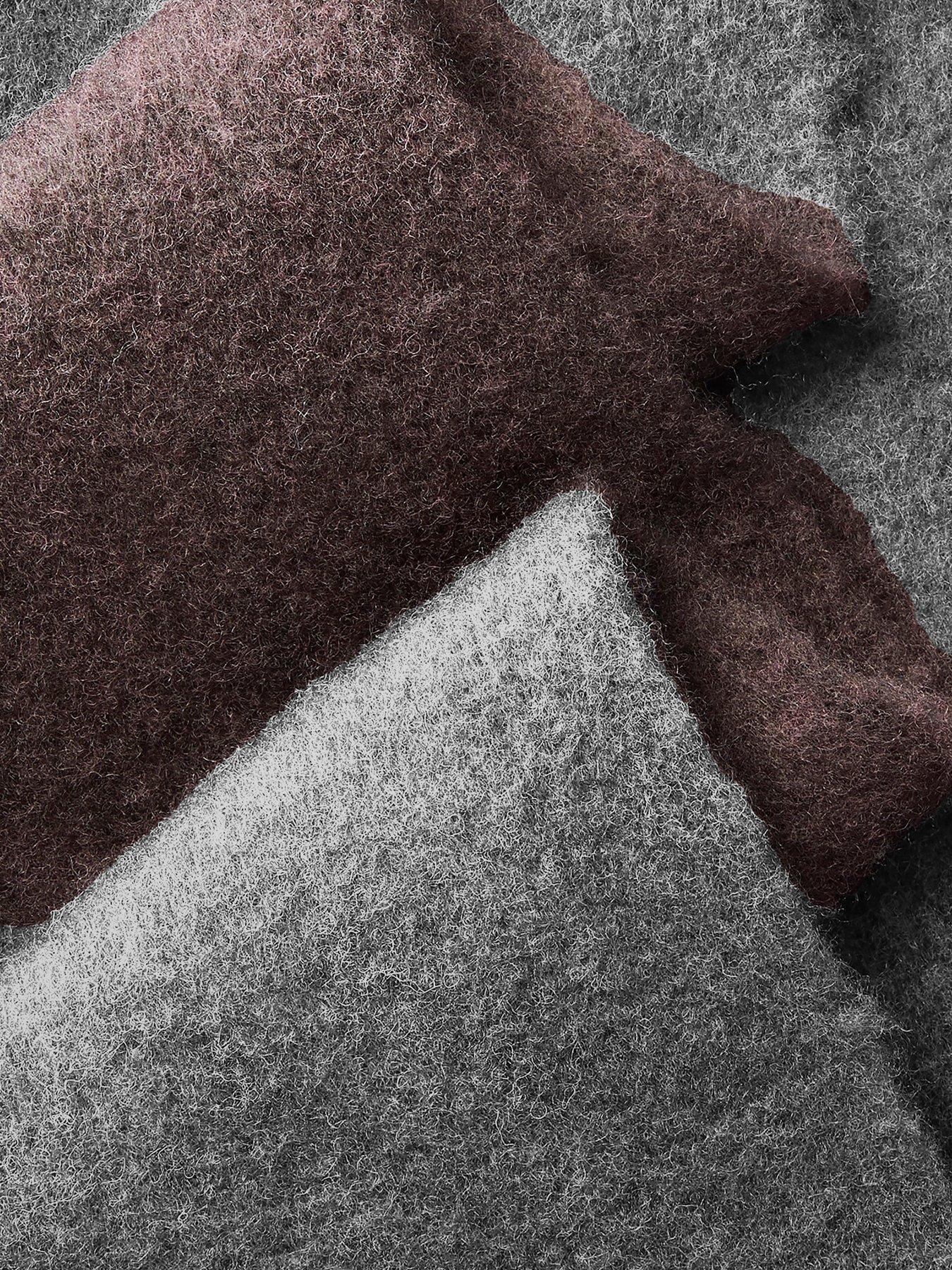 Image 3 of 3 of Calvin Klein Brushed Solid Hardware Scarf - Brown