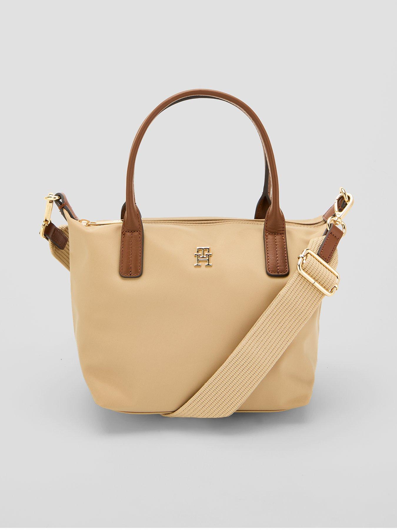 Tommy Hilfiger Women's Popette Mini Tote Bag with Detachable Shoulder Strap - Cream