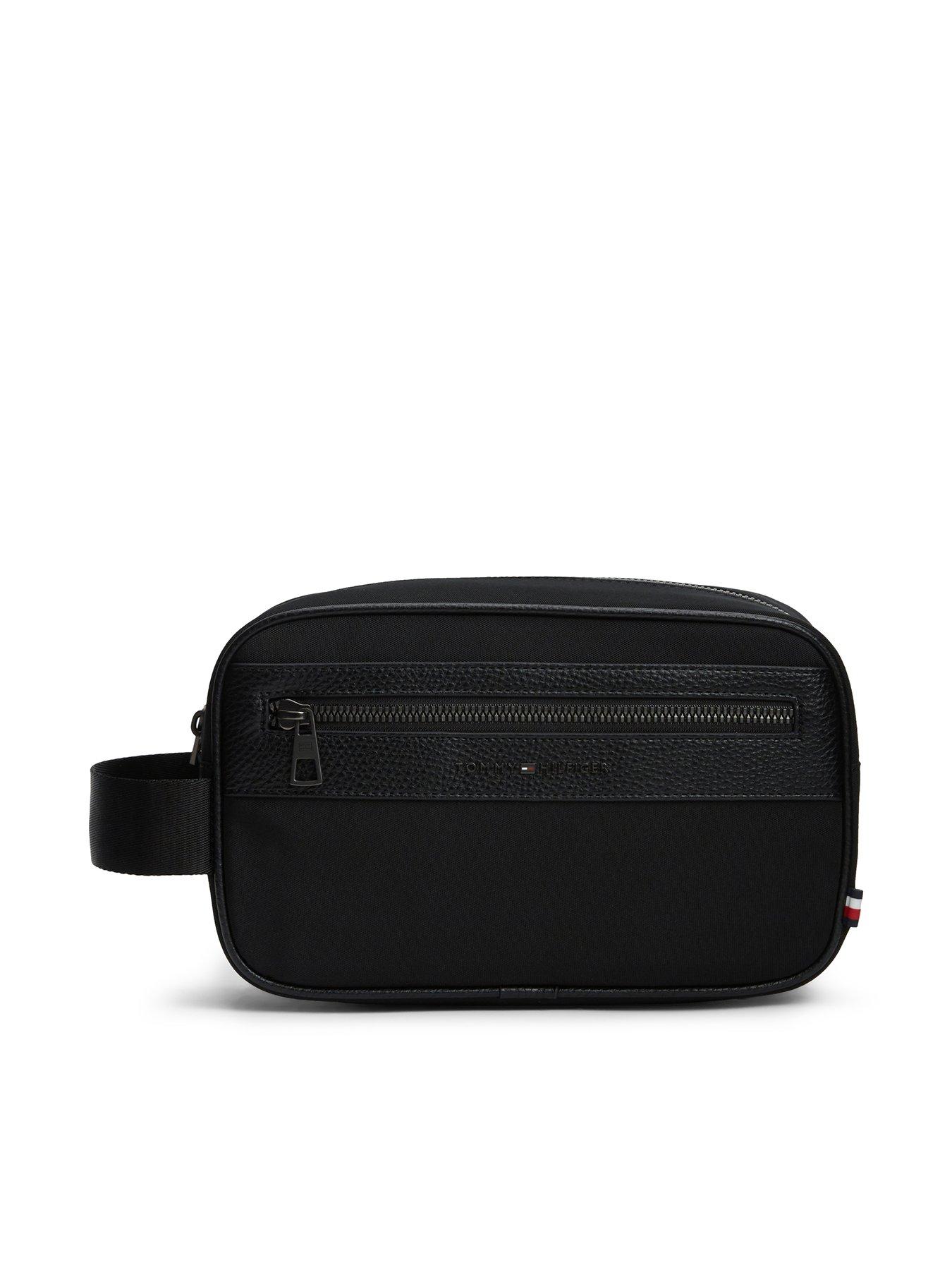 Tommy Hilfiger Logo Textile Washbag - Black