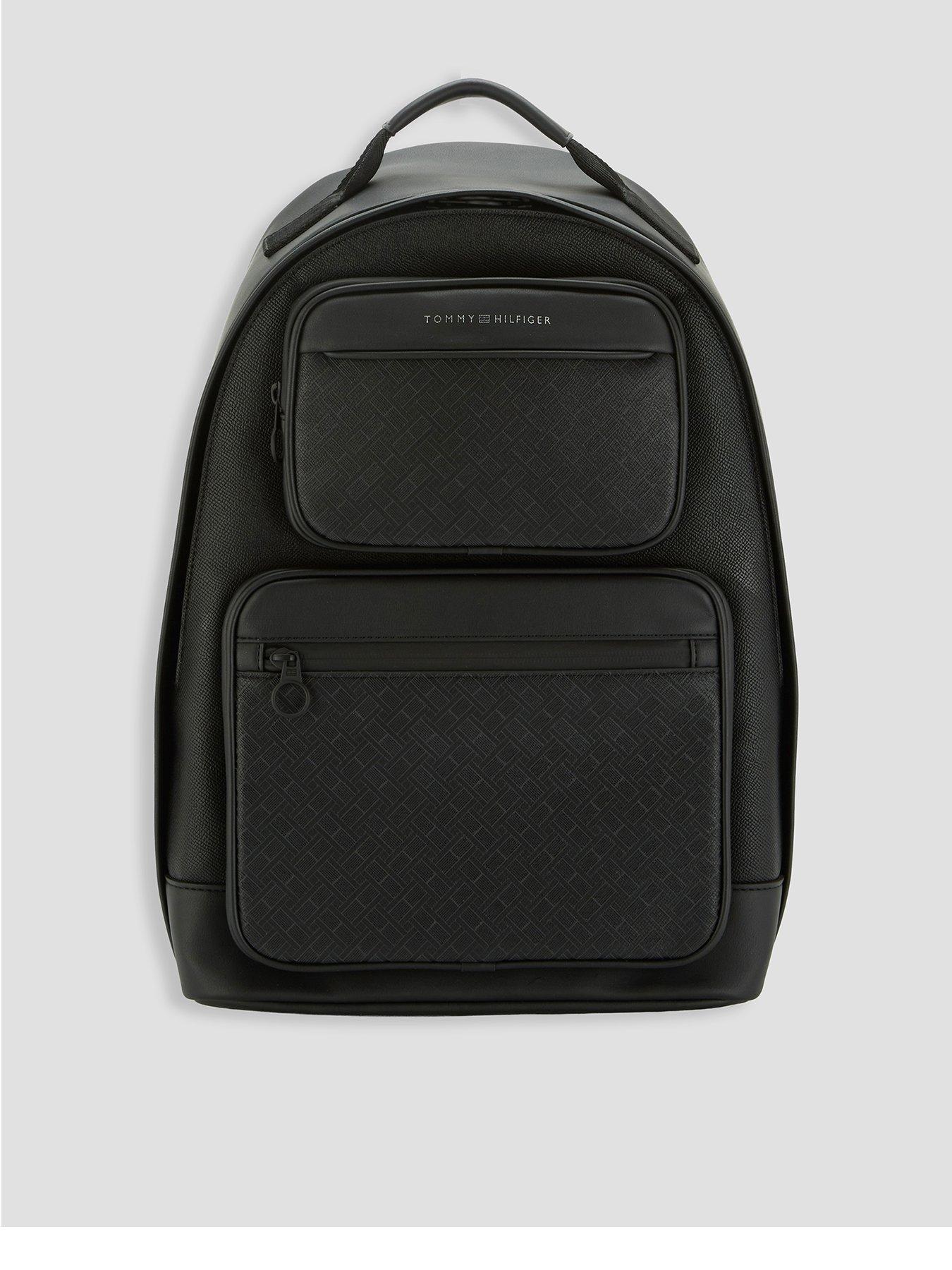 Tommy Hilfiger Modern Textured Dome Backpack - Black