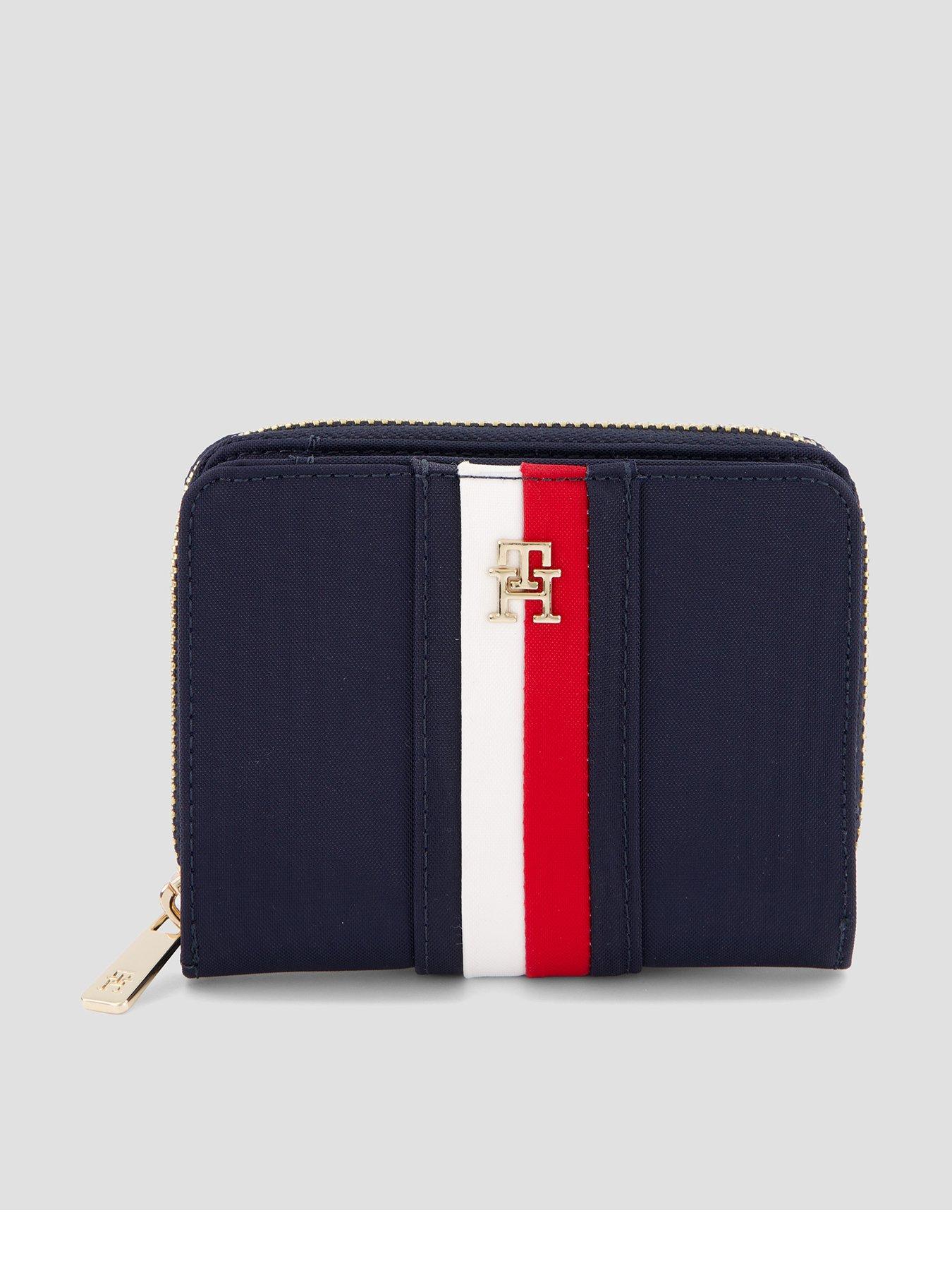 Tommy Hilfiger Women's Zip Around Stripe Detail Wallet - Navy