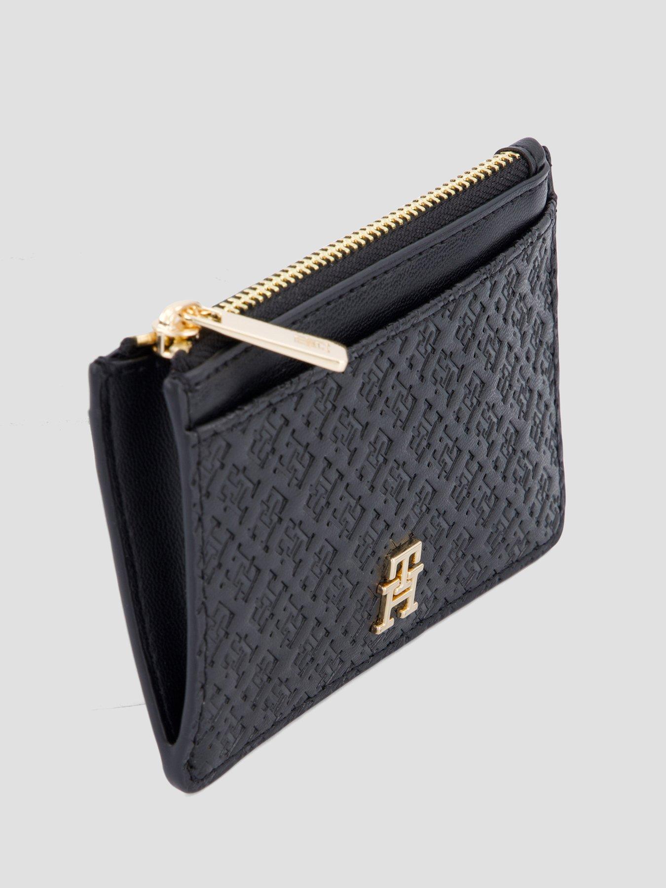 Image 2 of 5 of Tommy Hilfiger Monogram Embossed Card Holder - Black