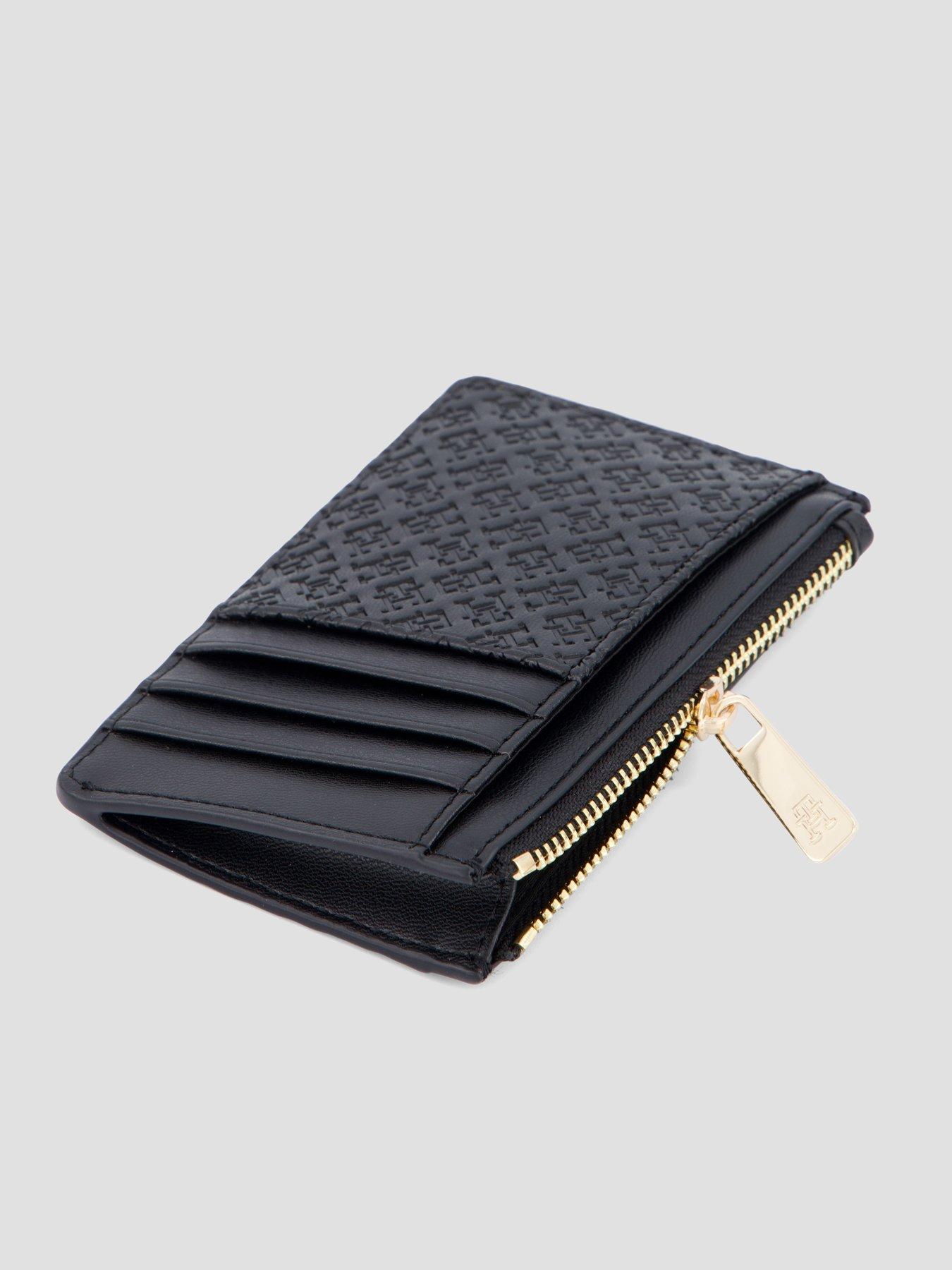 Image 3 of 5 of Tommy Hilfiger Monogram Embossed Card Holder - Black