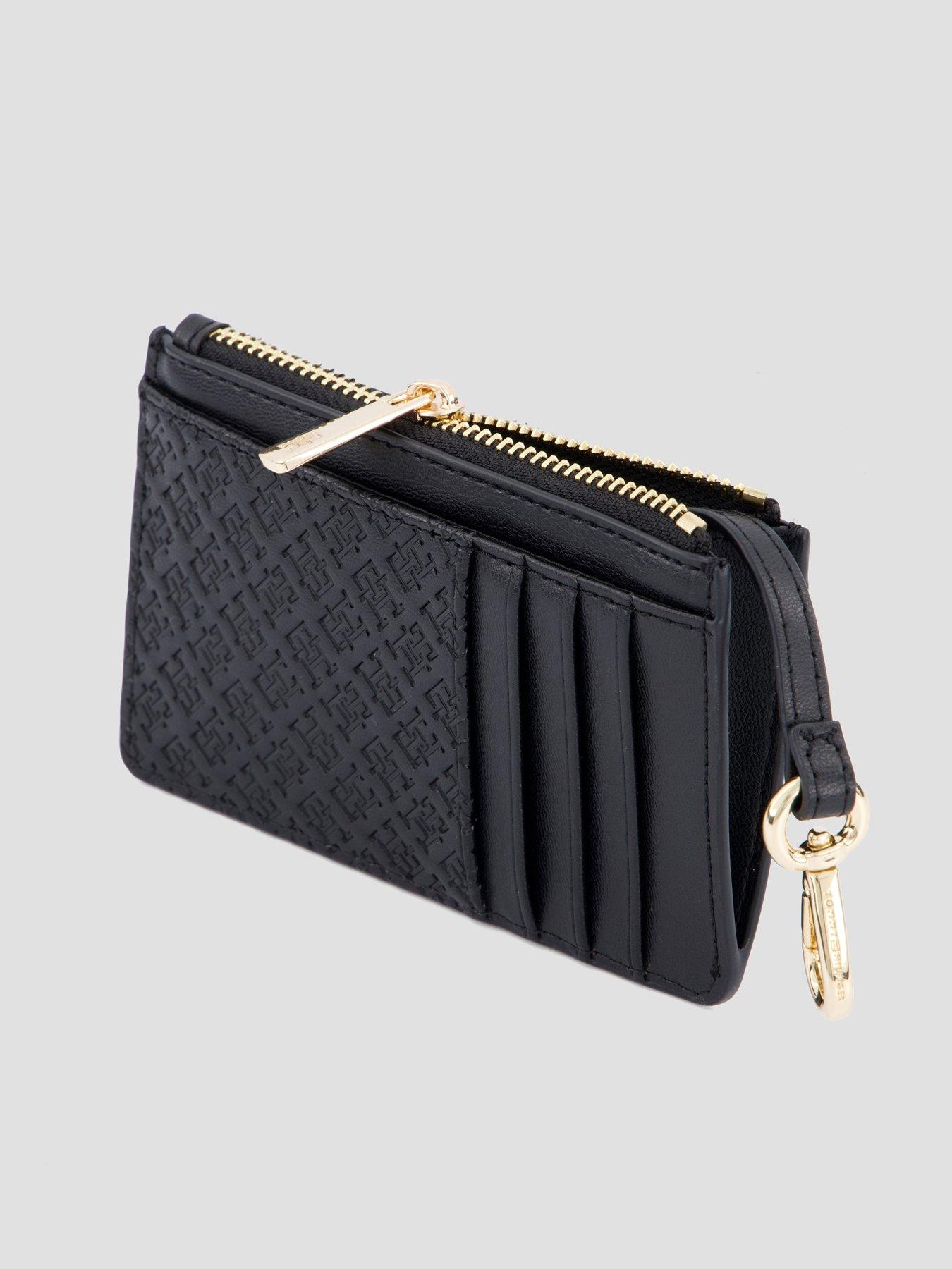Image 4 of 5 of Tommy Hilfiger Monogram Embossed Card Holder - Black