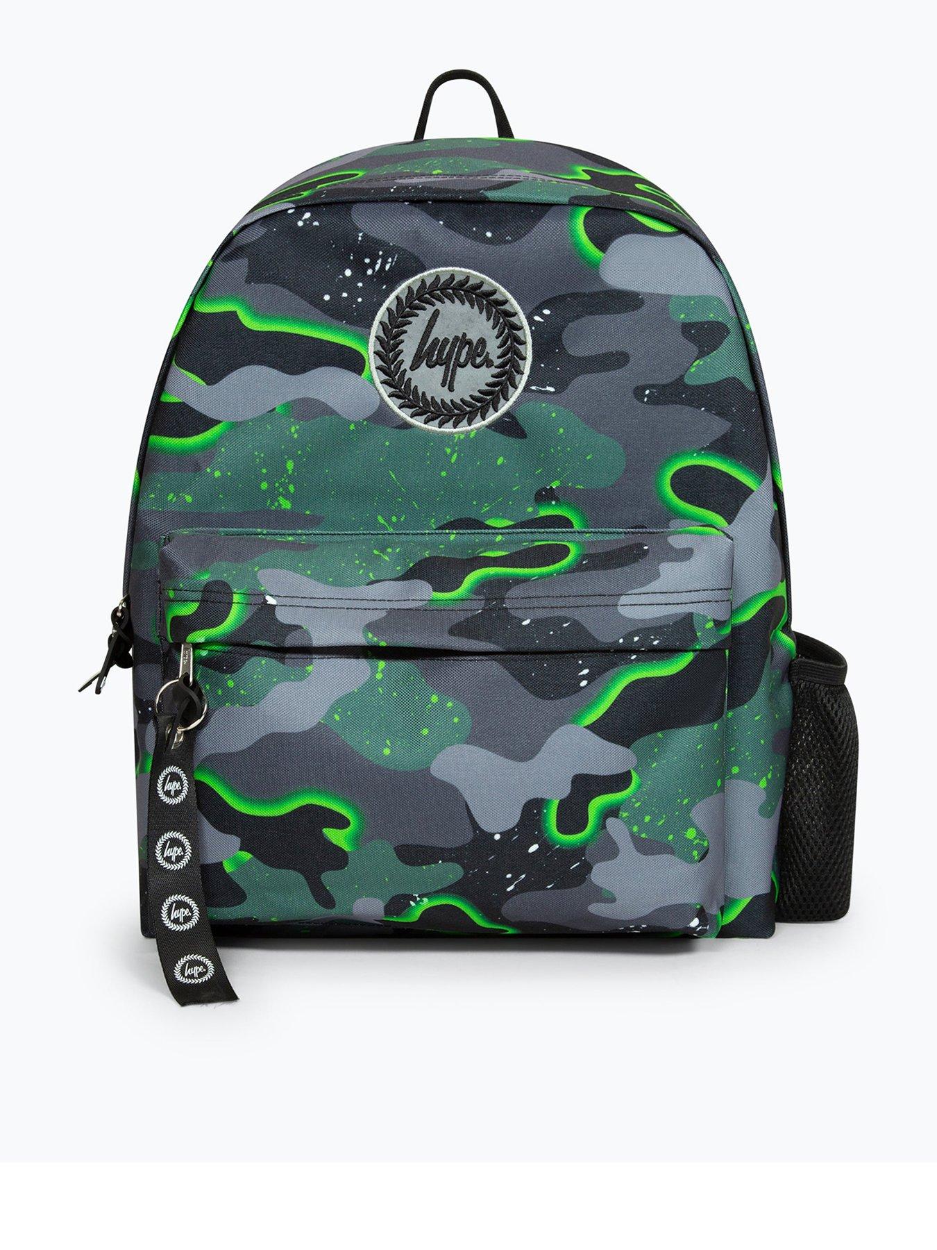 Hype Unisex Glow Camo Badge Backpack - Green