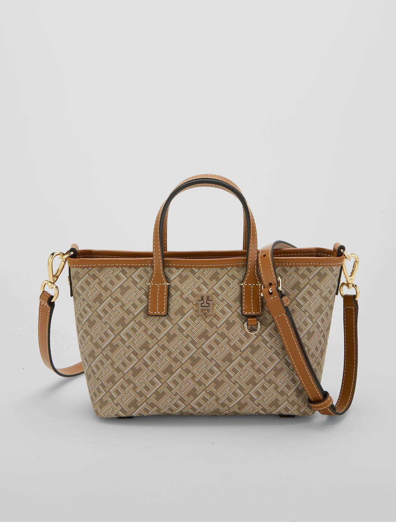 Image 1 of 5 of Tommy Hilfiger Monoplay Crossbody Tote Bag - Beige