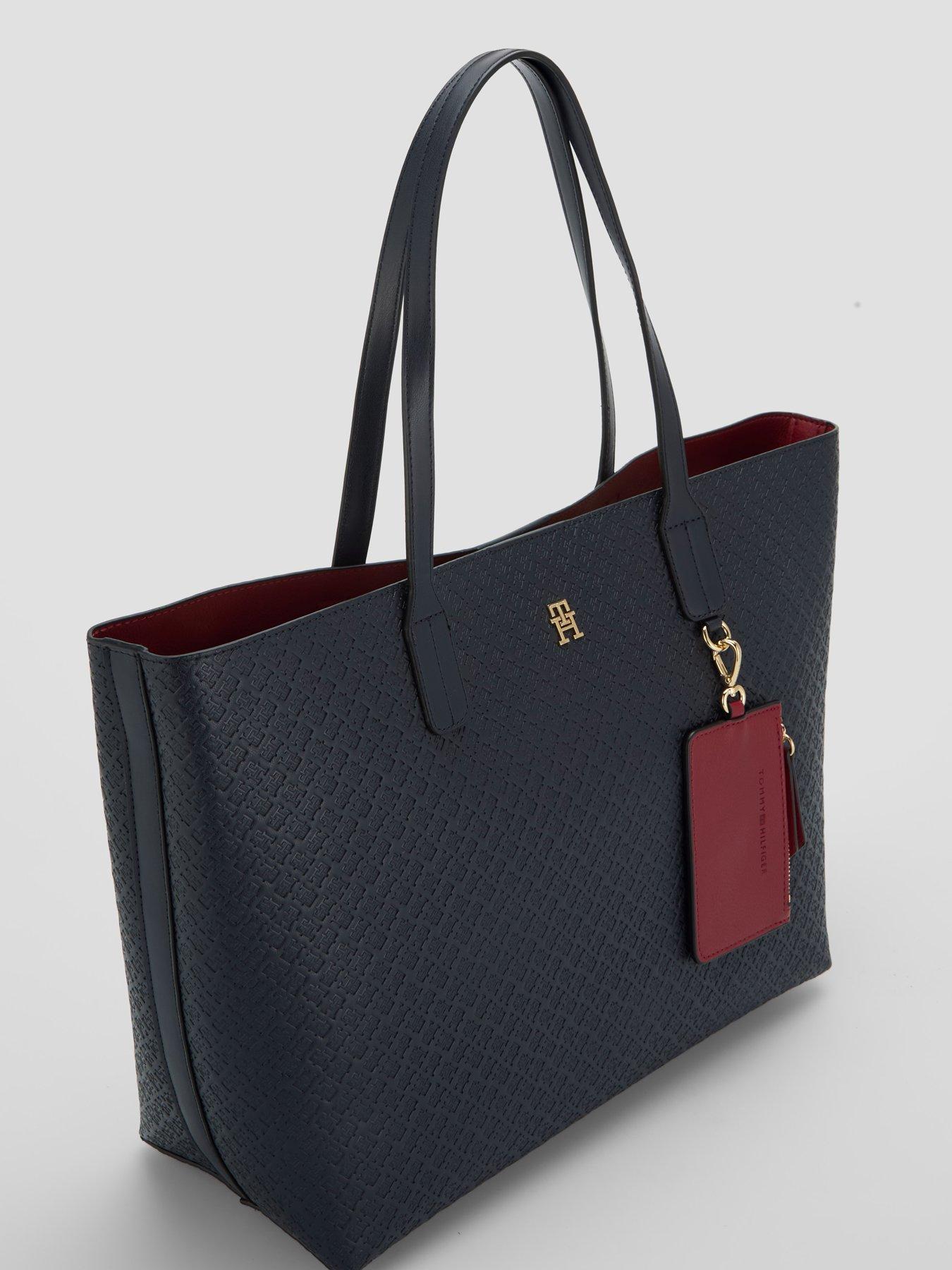 Image 2 of 6 of Tommy Hilfiger Hilfiger Icon Embossed Tote Bag - Space Blue