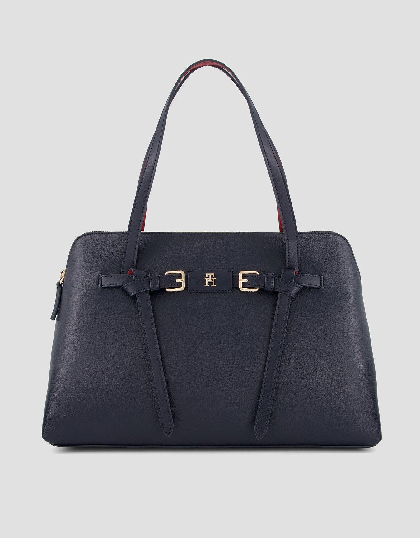 Tommy Hilfiger Buckle Strap Tote Bag - Blue