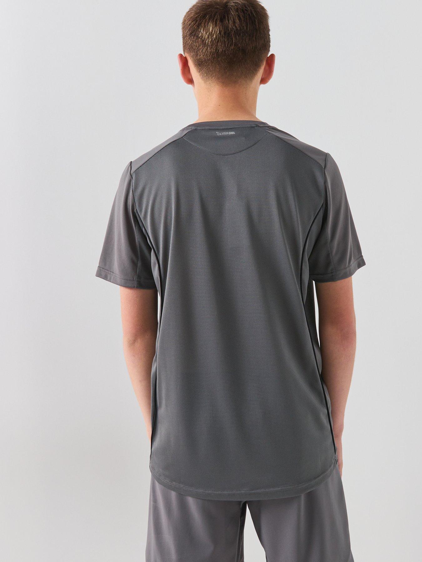 Image 2 of 6 of adidas Junior Boys Tech Apparel T-Shirt - Grey
