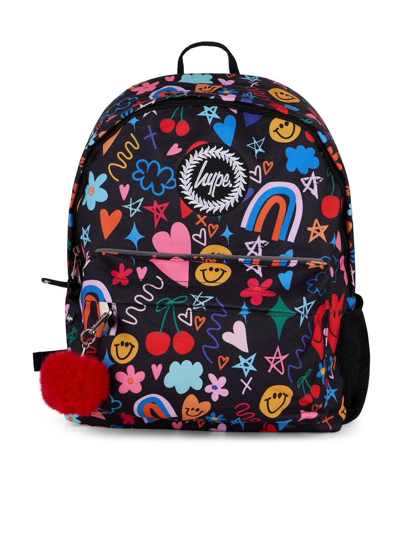Image 1 of 4 of Hype Happy Days Doodle Backpack - Black