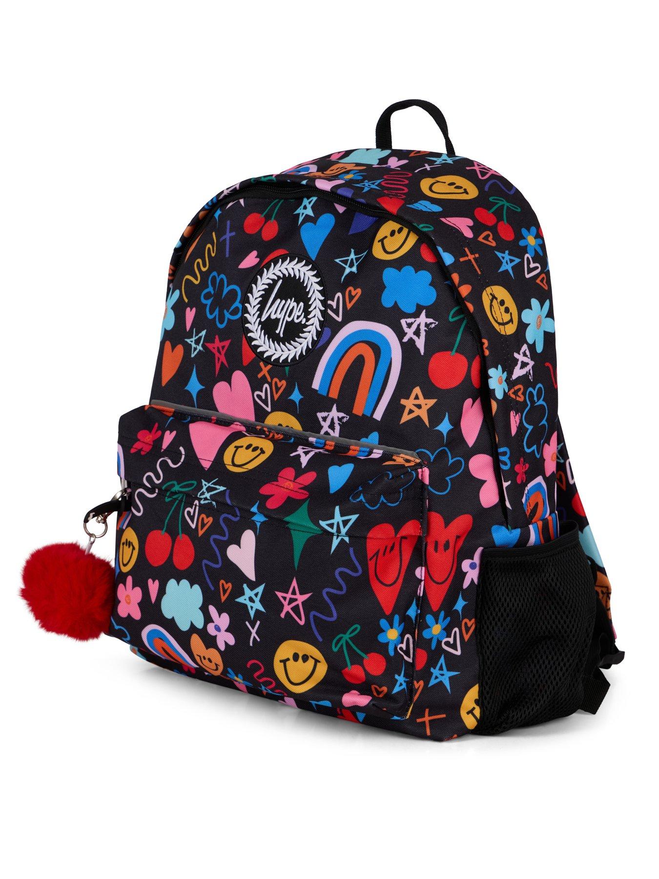 Image 2 of 4 of Hype Happy Days Doodle Backpack - Black