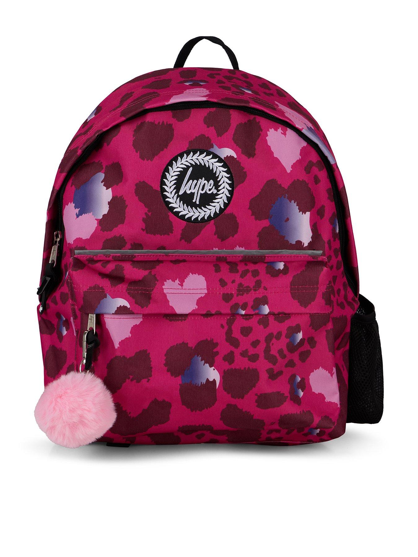 Hype Heart Leopard Backpack - Pink