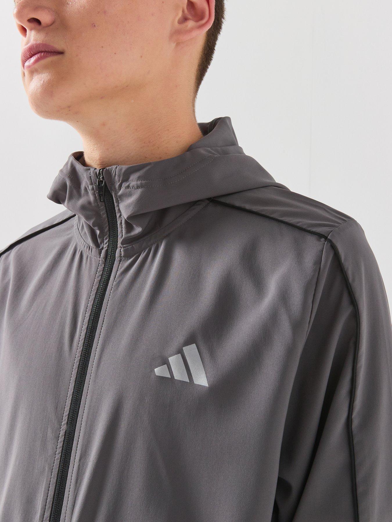 Image 5 of 6 of adidas Junior Boys Tech Apparel Zip Jacket - Grey