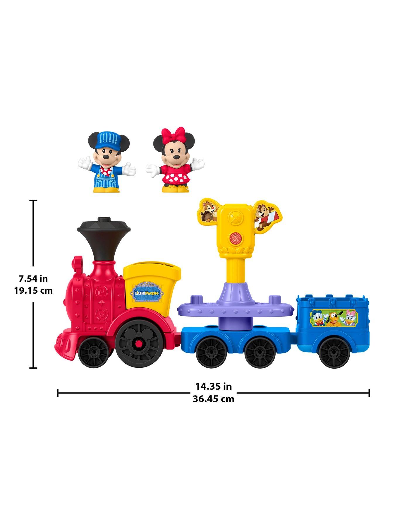 Image 6 of 7 of Fisher-Price Little People Mickey &amp; Minnie Musical Train Push-Along Toy with Sounds &amp; Figures