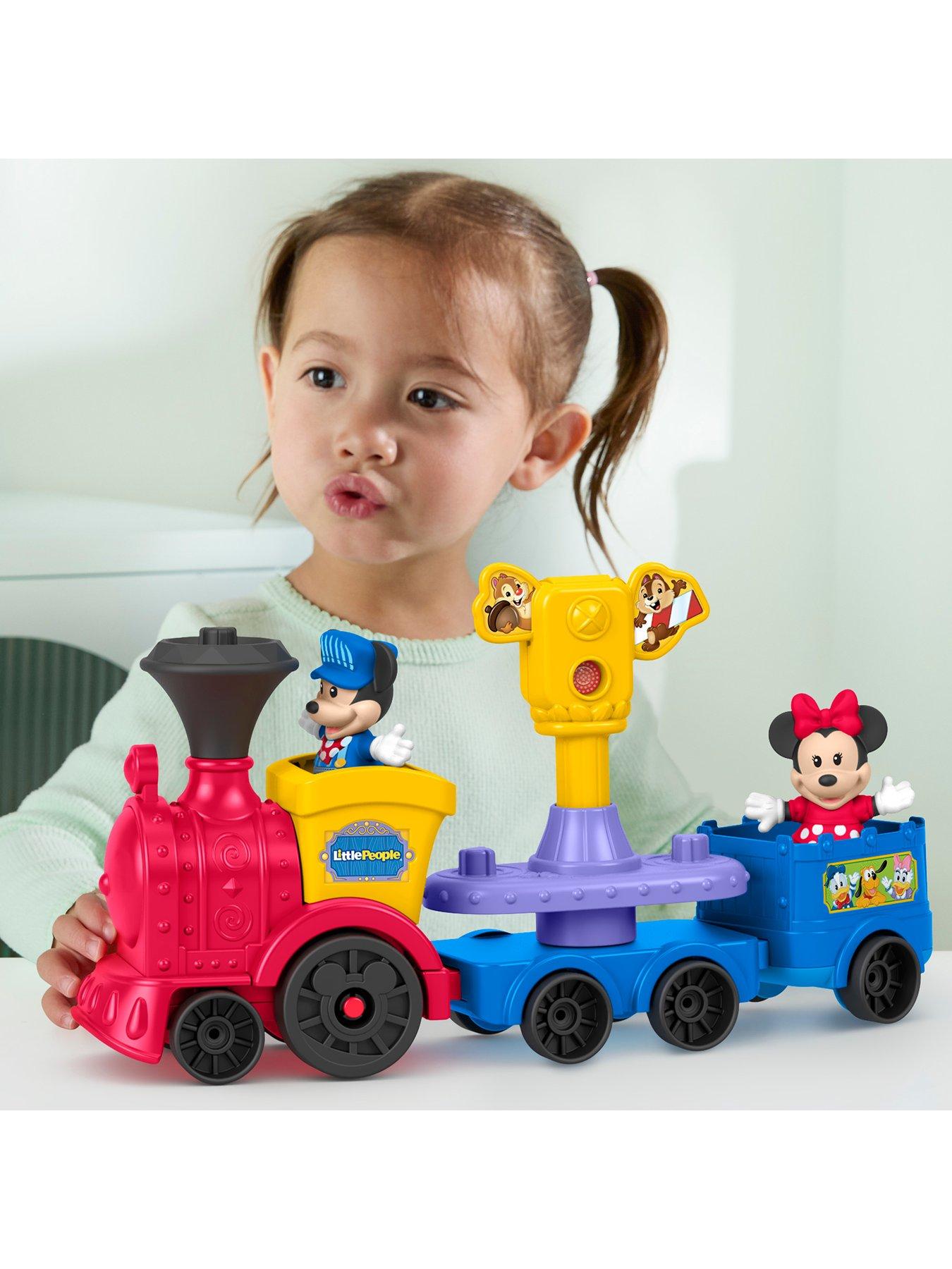 Image 7 of 7 of Fisher-Price Little People Mickey &amp; Minnie Musical Train Push-Along Toy with Sounds &amp; Figures