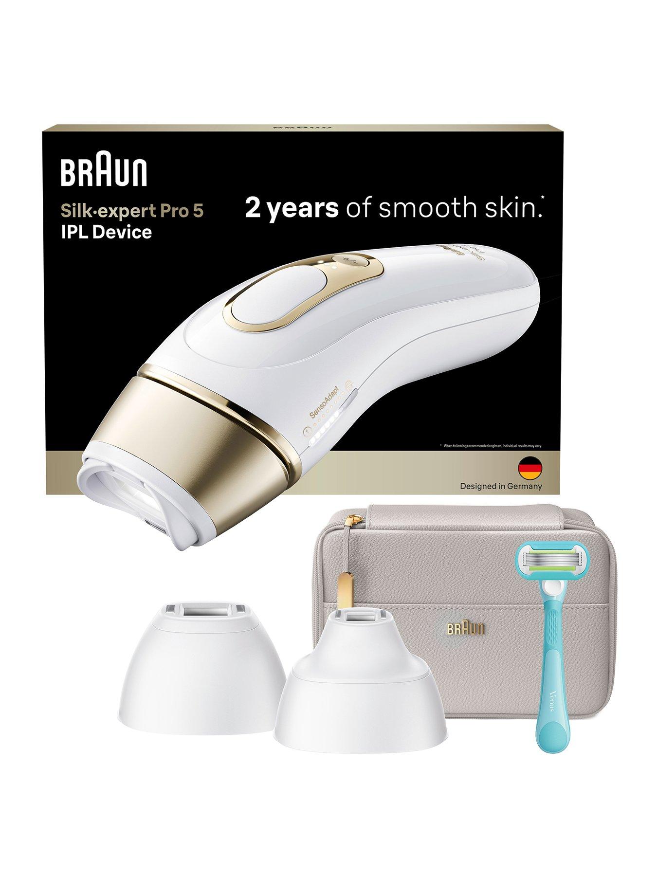 Image 1 of 7 of Braun IPL Silk-expert Pro 5, At Home Hair Removal, 3 Attachment Heads, PL5351