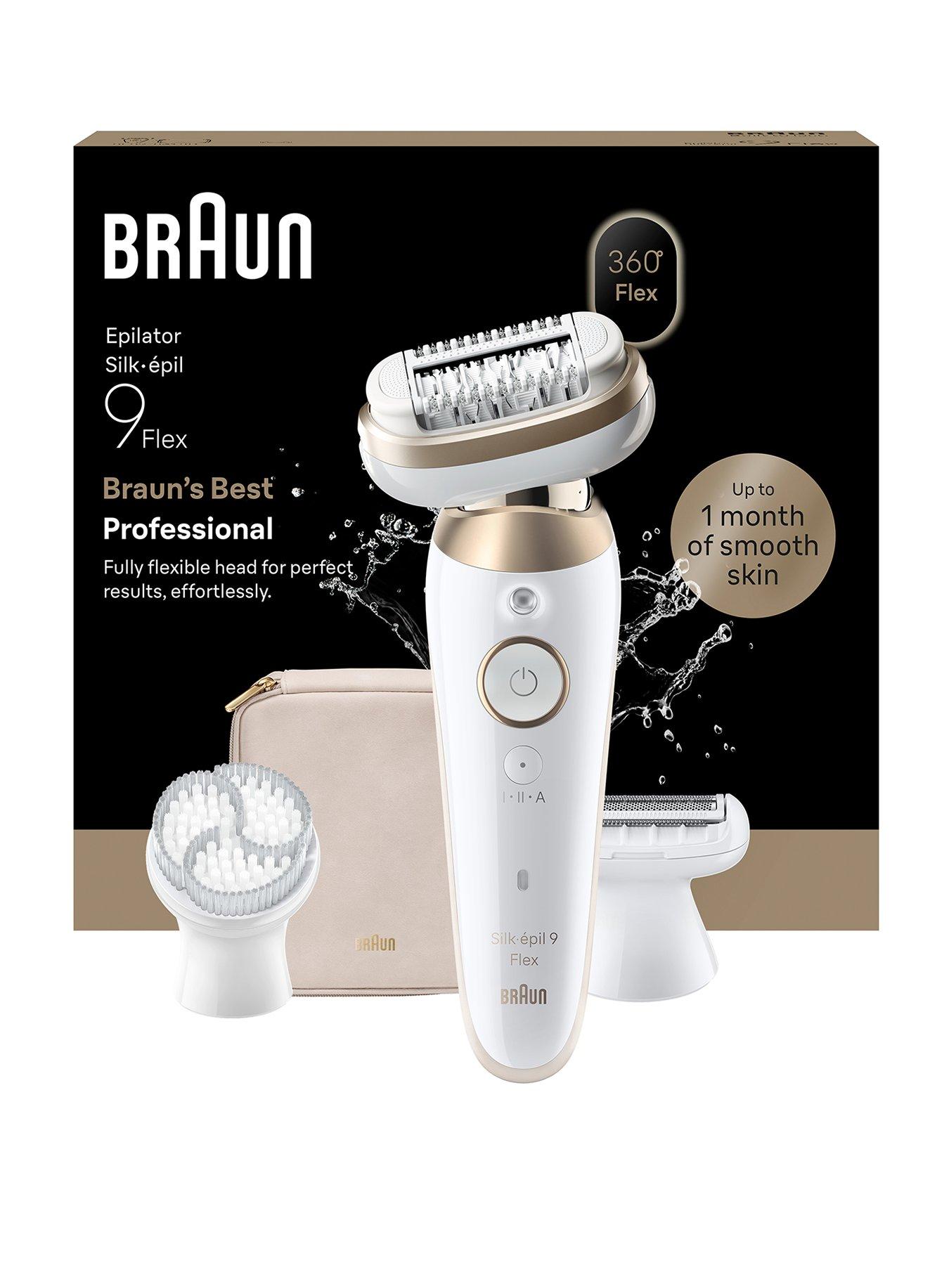 Braun Silk-epil 9 Flex, Wet  &  Dry Epilator, Lasting Smooth Skin, 9-060 3D, Gold