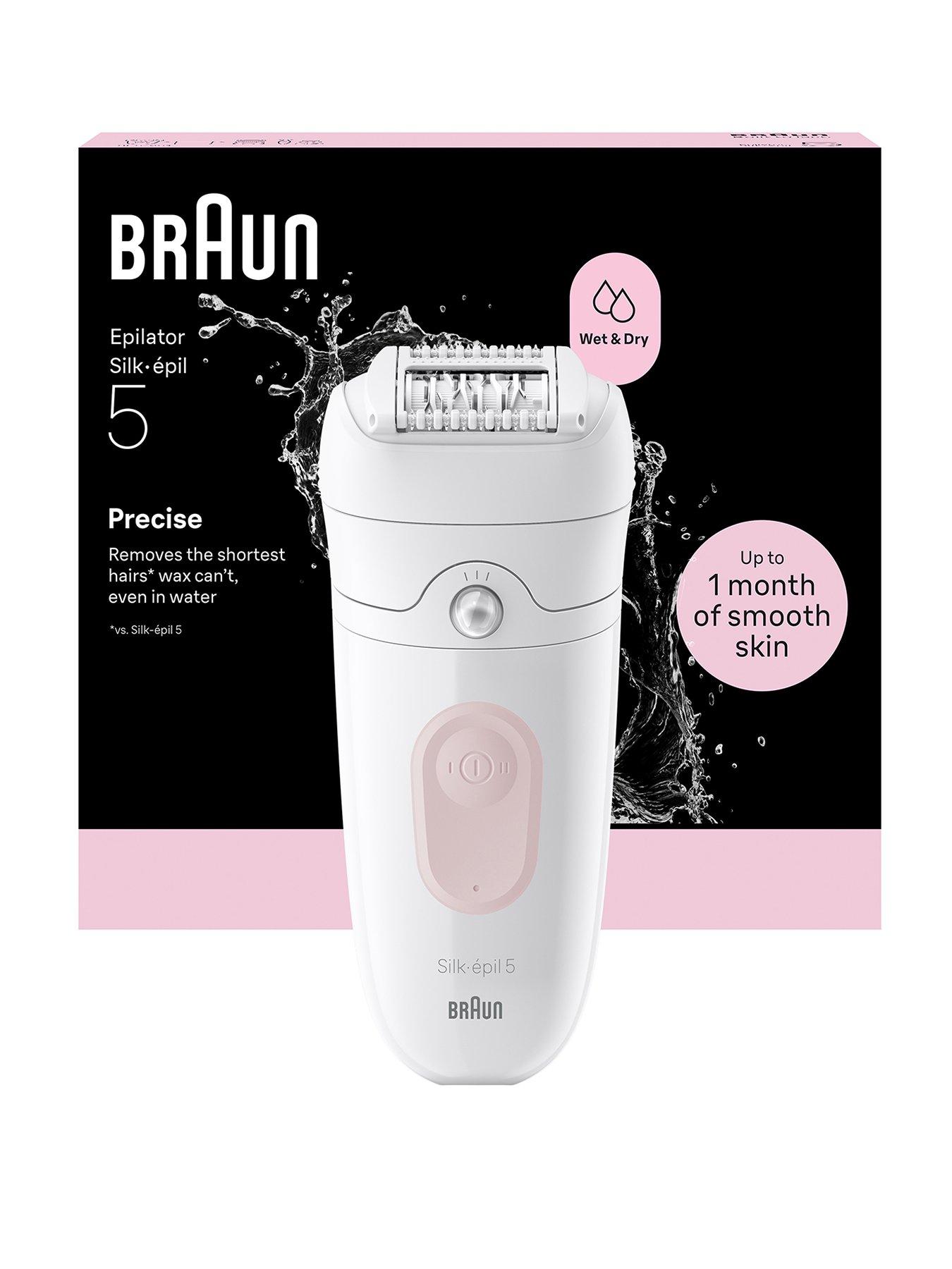 Braun Silk-epil 5, Wet  &  Dry Epilator, Easy Hair Removal, Lasting Smooth Skin, 5-000, Flamingo Pink
