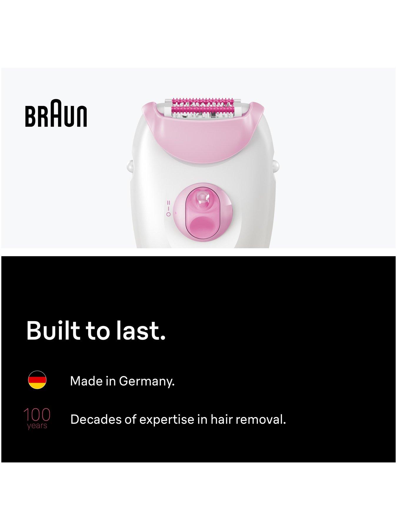 Image 7 of 7 of Braun Silk-epil 3, Corded Epilator, Lasting Smooth Skin, 3-202, Pink