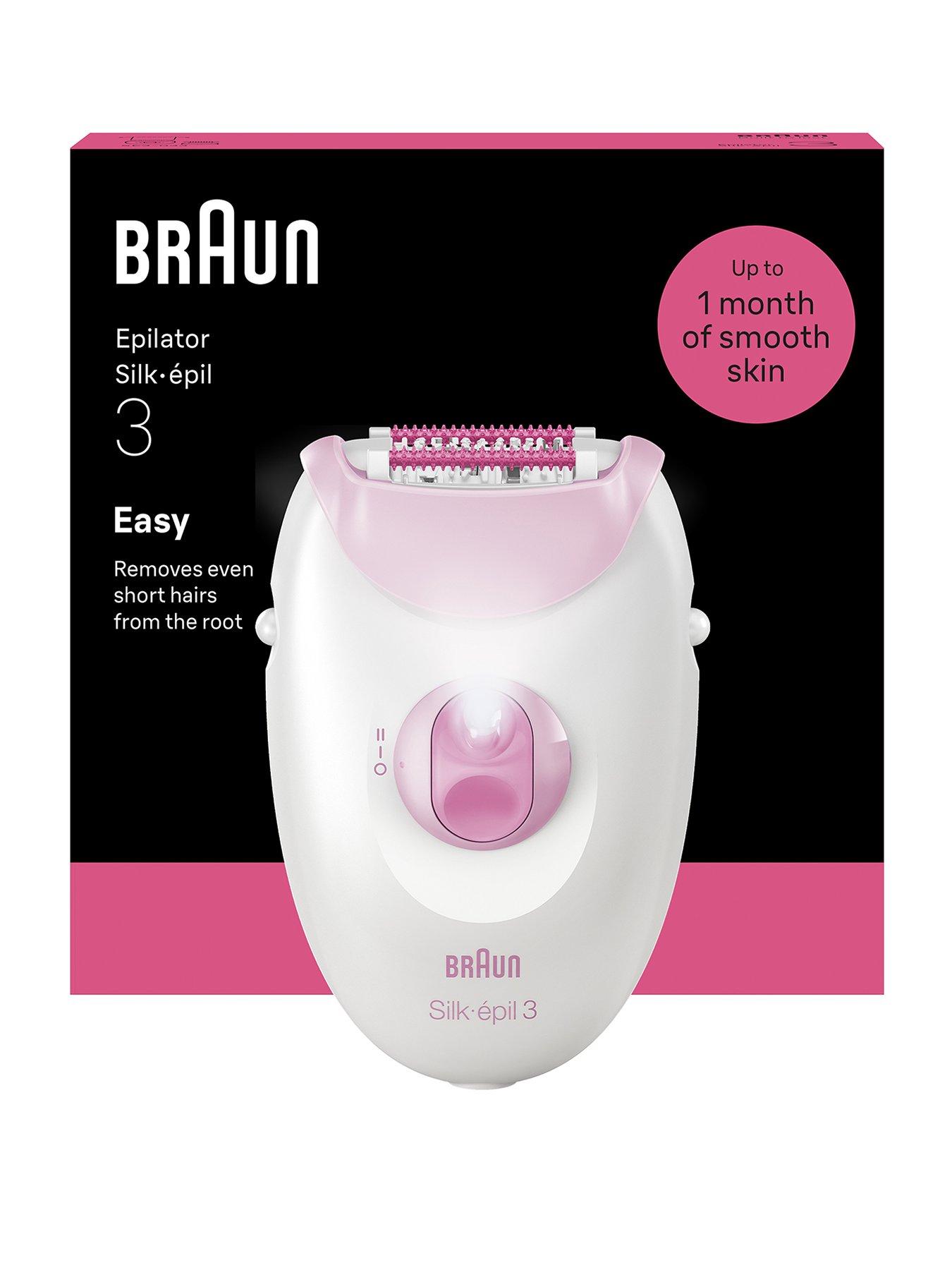 Image 1 of 6 of Braun Silk-epil 3, Corded Epilator, Lasting Smooth Skin, 3-000, Pink