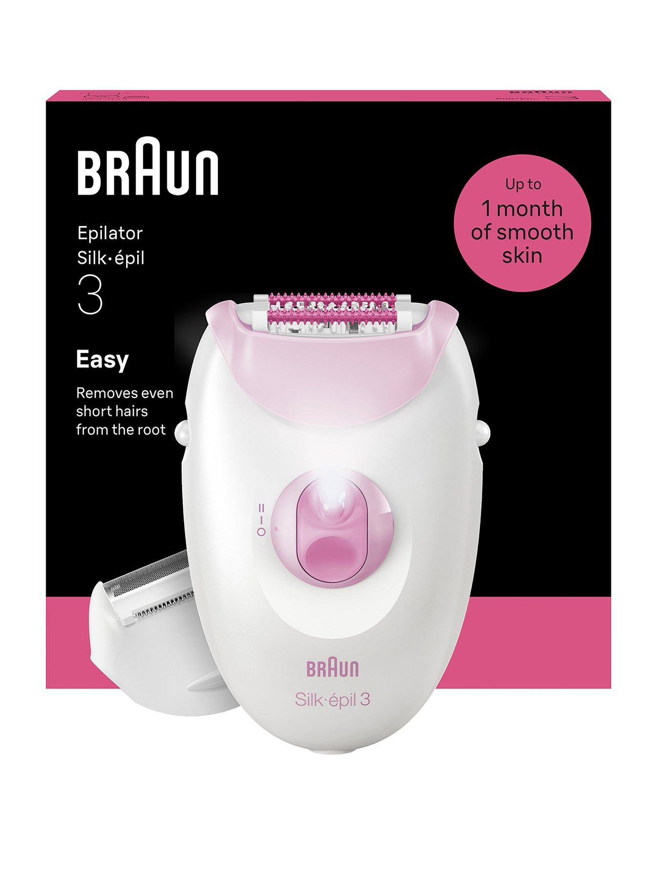 Image 1 of 7 of Braun Silk-epil 3, Corded Epilator, Lasting Smooth Skin, 3-031, Pink