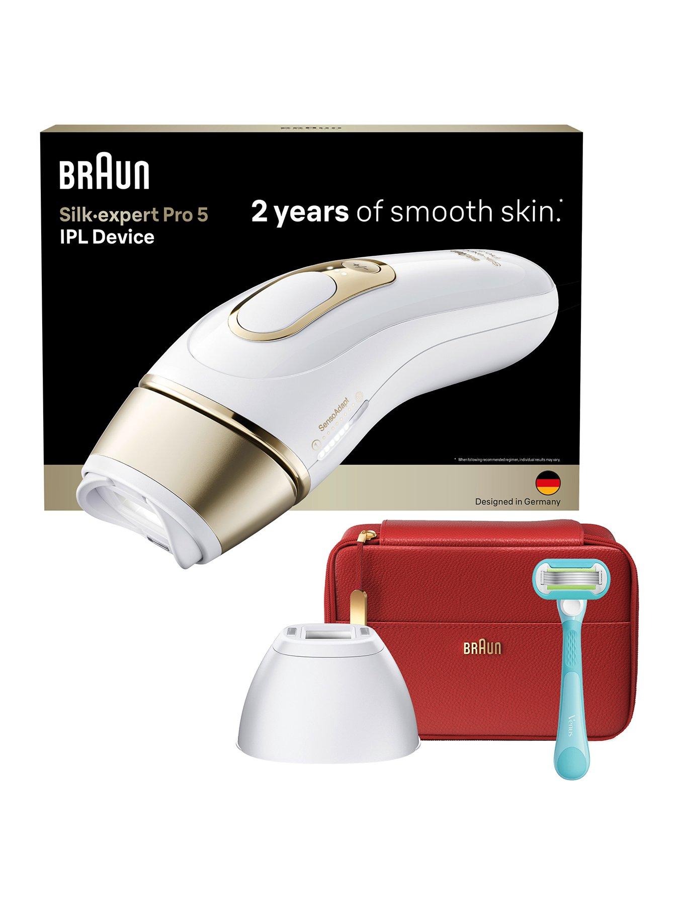 Image 1 of 7 of Braun IPL Silk-expert Pro 5, At Home Hair Removal, 2 Attachment Heads, PL5221