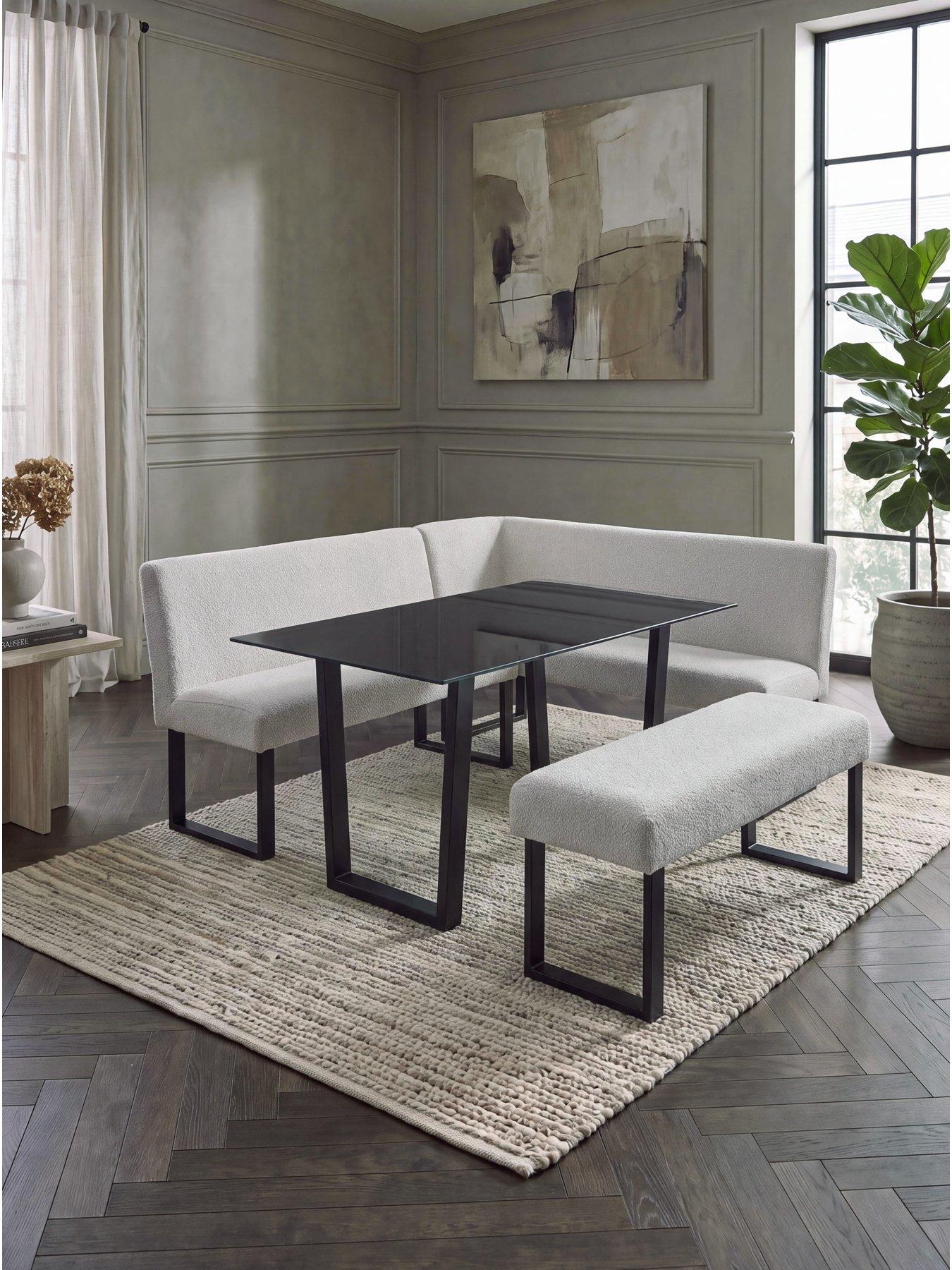 The Very Collection Bennett Table  &  Boucle Bench Dining Set - FSC® Certified