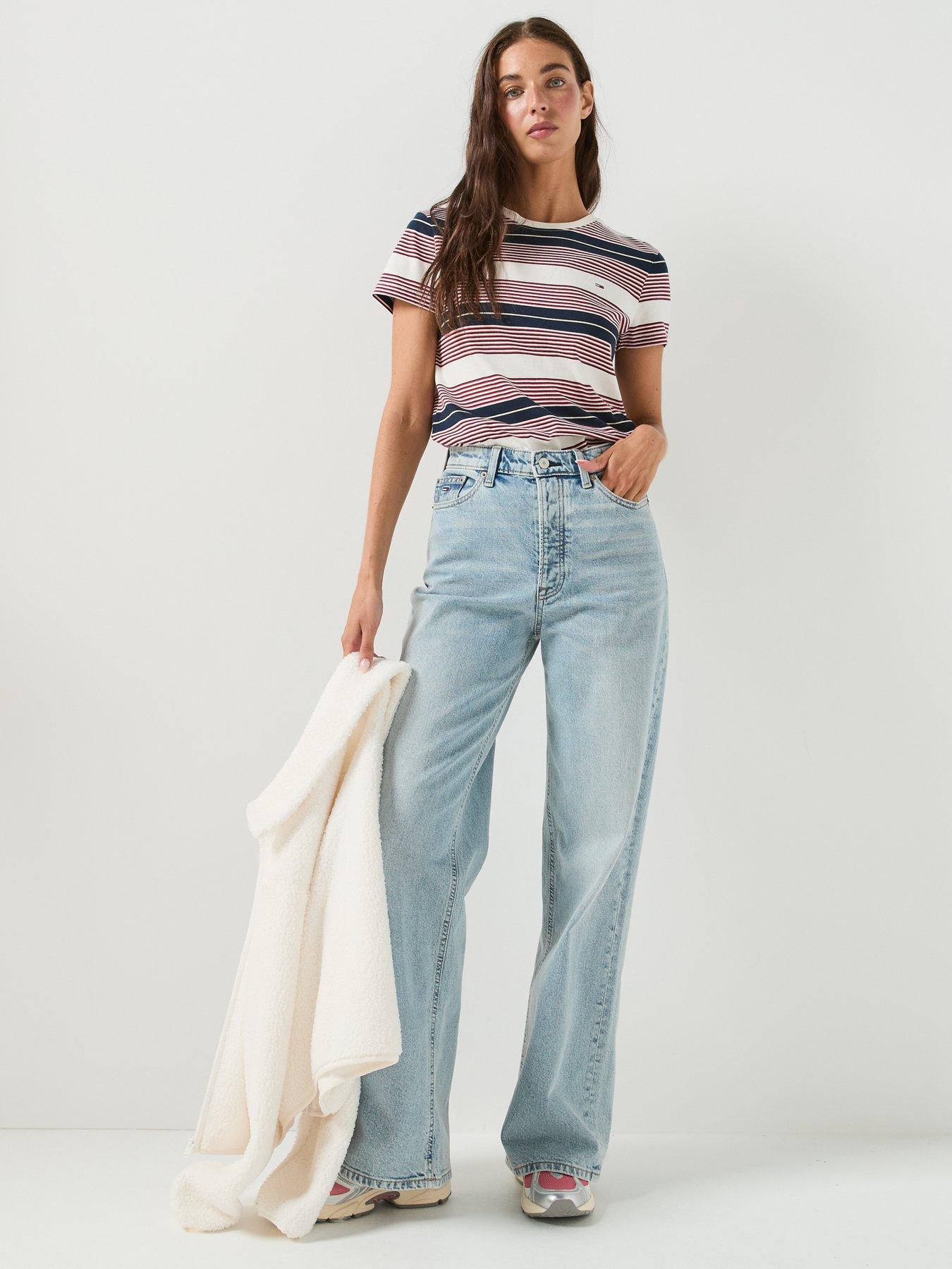 Image 3 of 5 of Tommy Jeans Women's Regular Essential Stripe Jersey T-Shirt - Multi