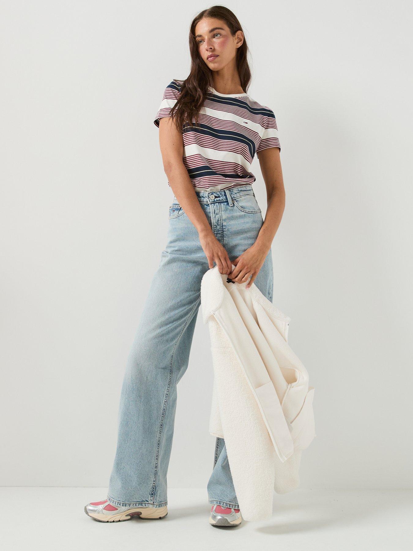 Image 5 of 5 of Tommy Jeans Women's Regular Essential Stripe Jersey T-Shirt - Multi