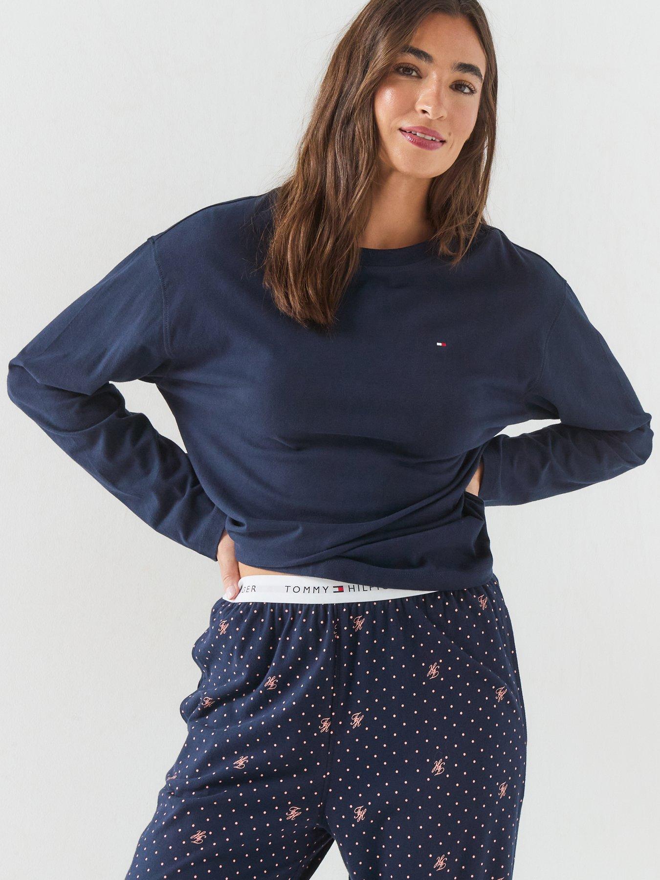 Image 5 of 6 of Tommy Hilfiger Long Sleeve Jersey Pyjama Set - Blue