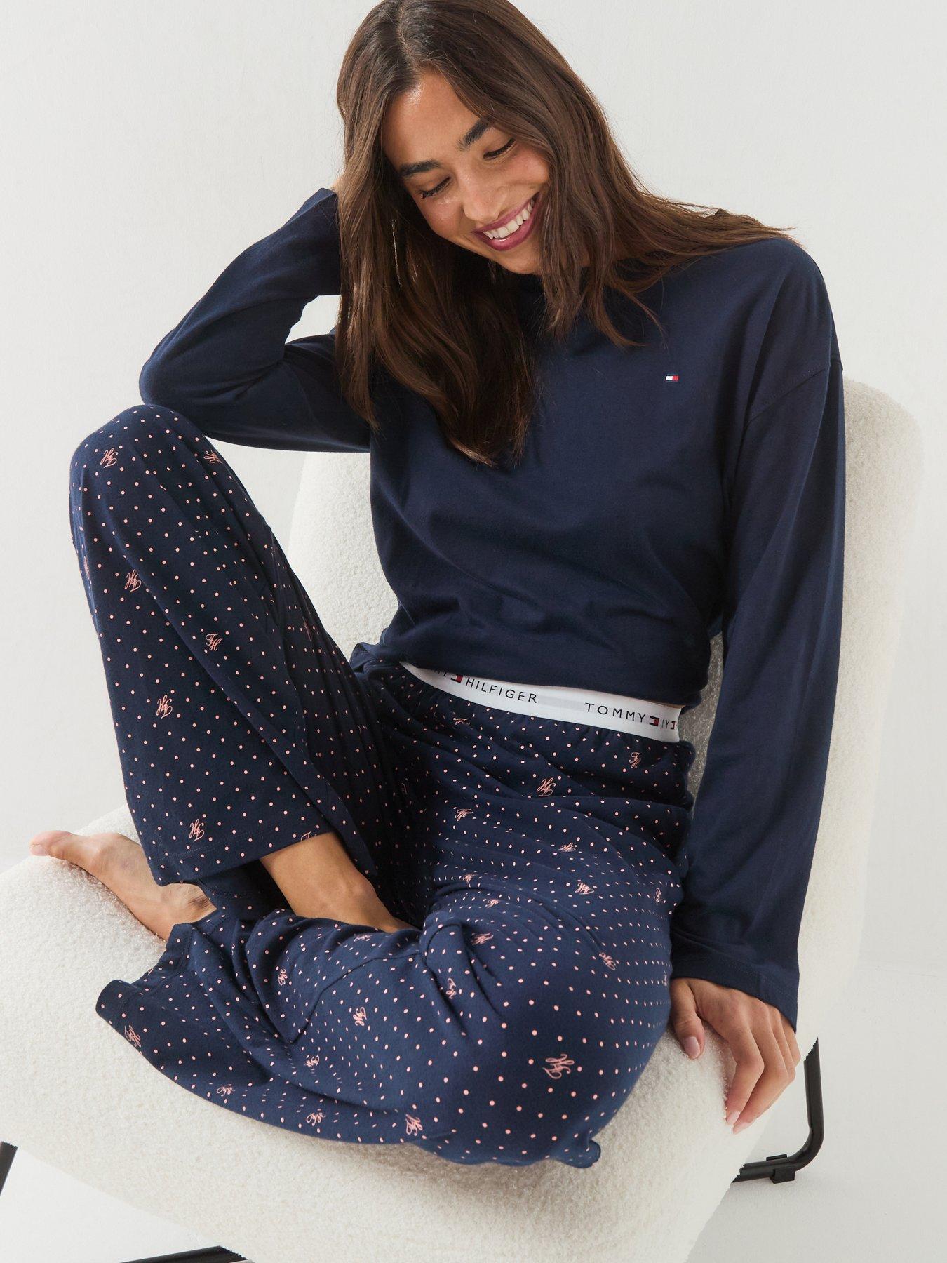 Image 6 of 6 of Tommy Hilfiger Long Sleeve Jersey Pyjama Set - Blue