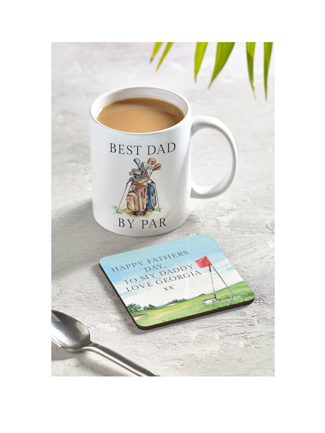 Love Abode Personalised Golf Mug & Coaster Set