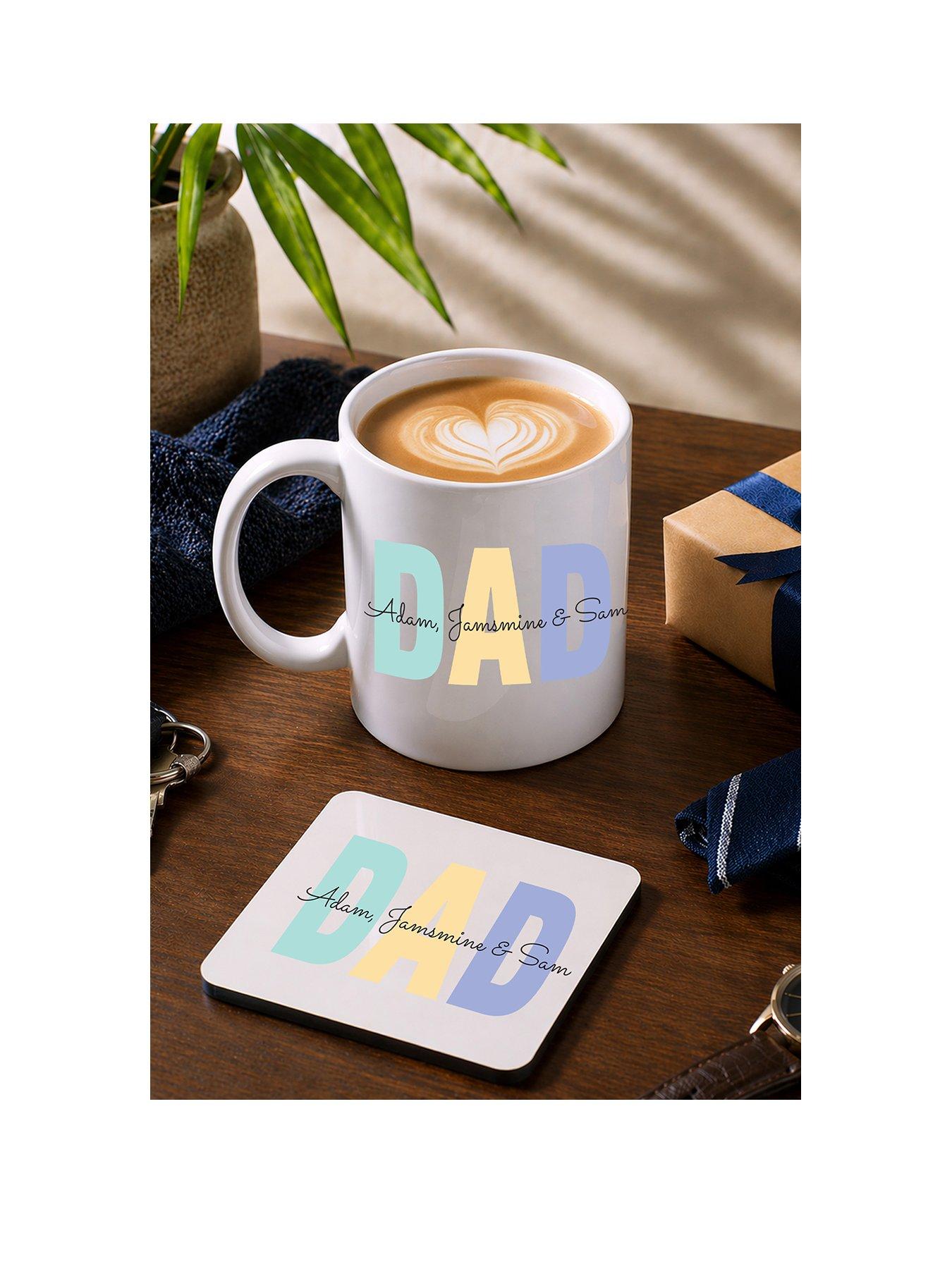 Love Abode Personalised Dad Mug & Coaster Set