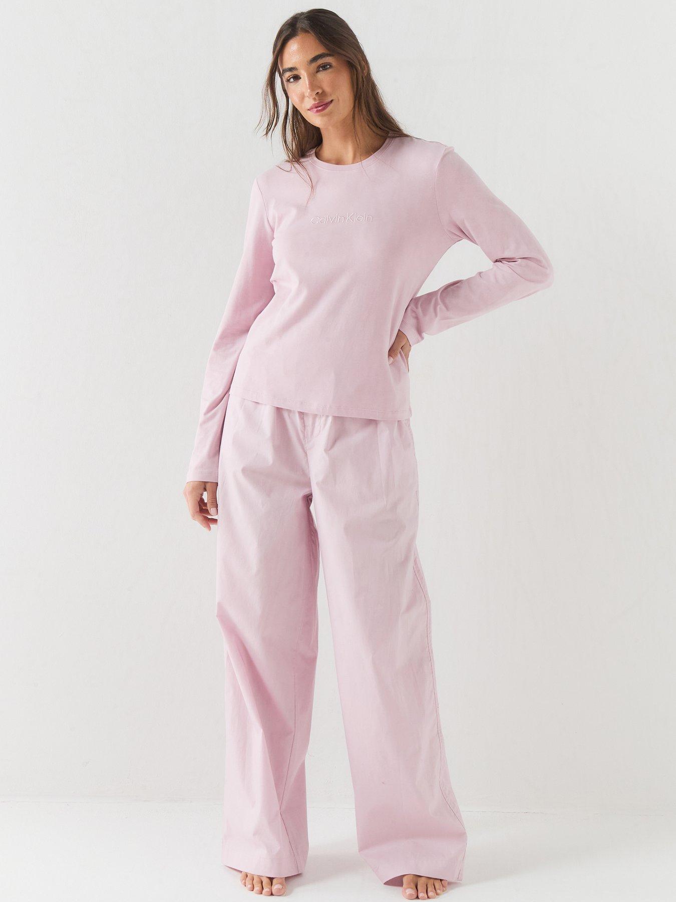 Image 1 of 6 of Calvin Klein Long Sleeve Pant Set - Purple