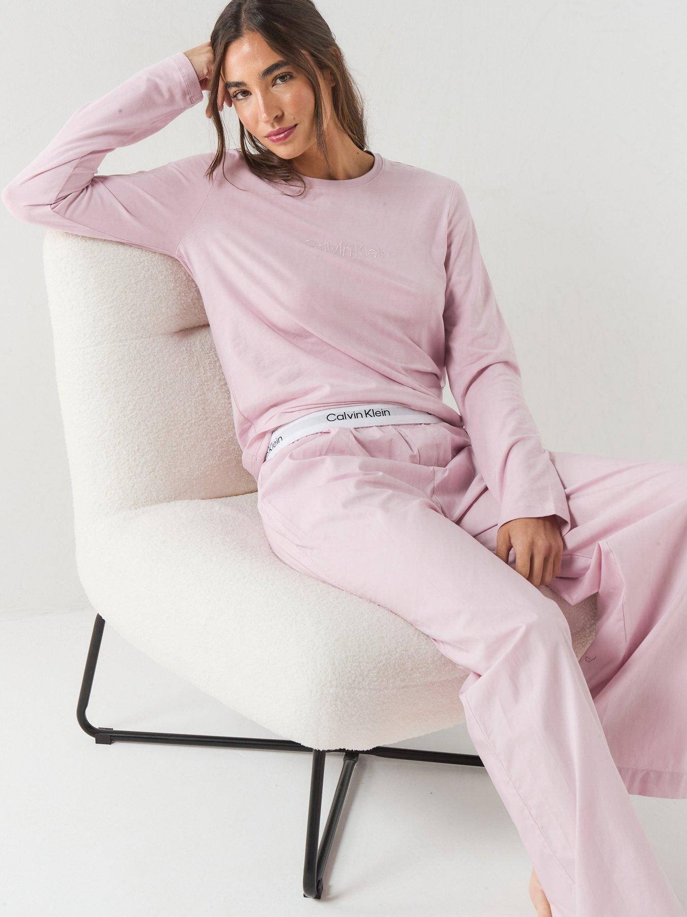 Image 3 of 6 of Calvin Klein Long Sleeve Pant Set - Purple