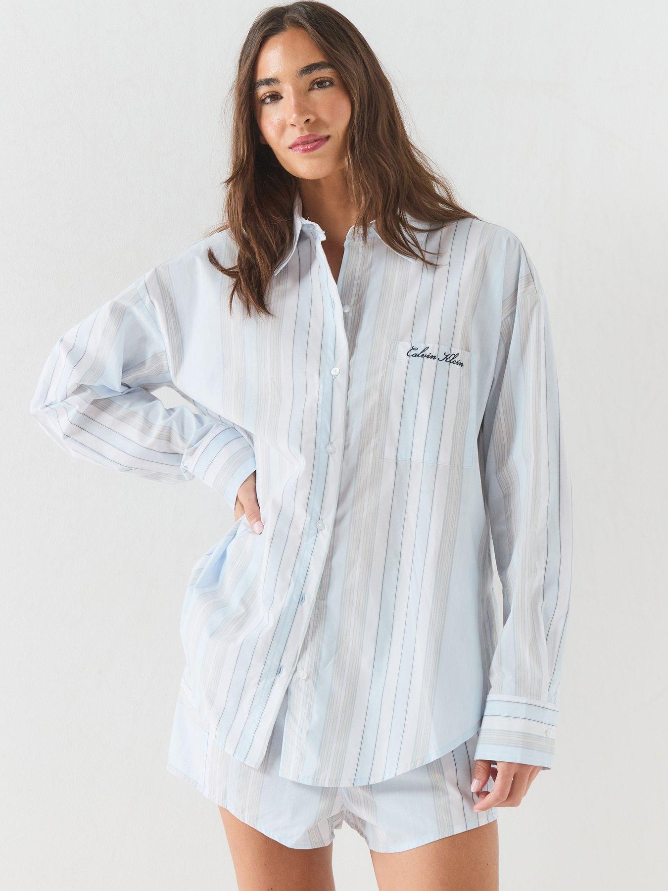 Calvin Klein Long Sleeve Button Down - Script Logo - Multi