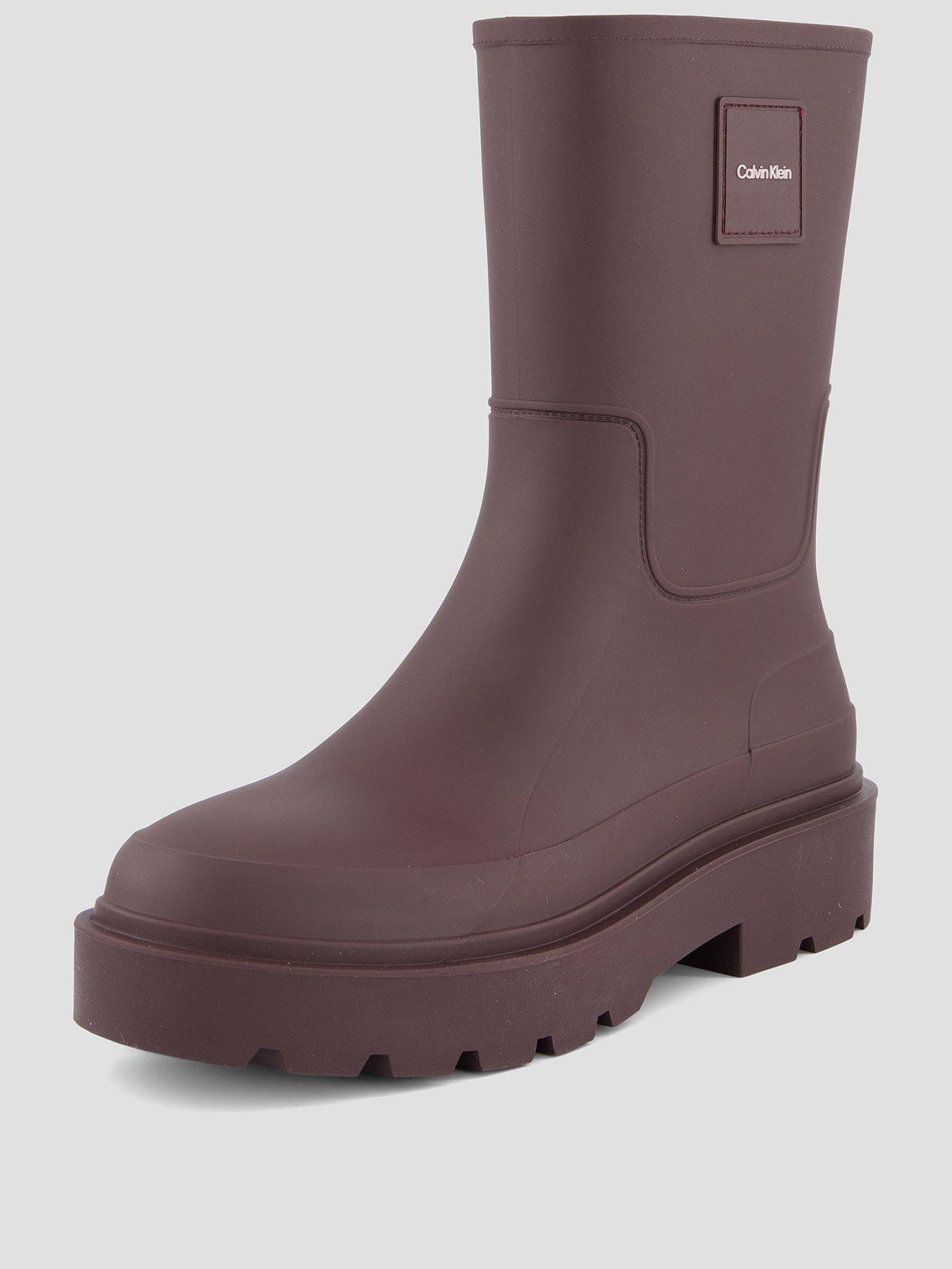 Image 2 of 7 of Calvin Klein Rubber Wellington Boot - Brown
