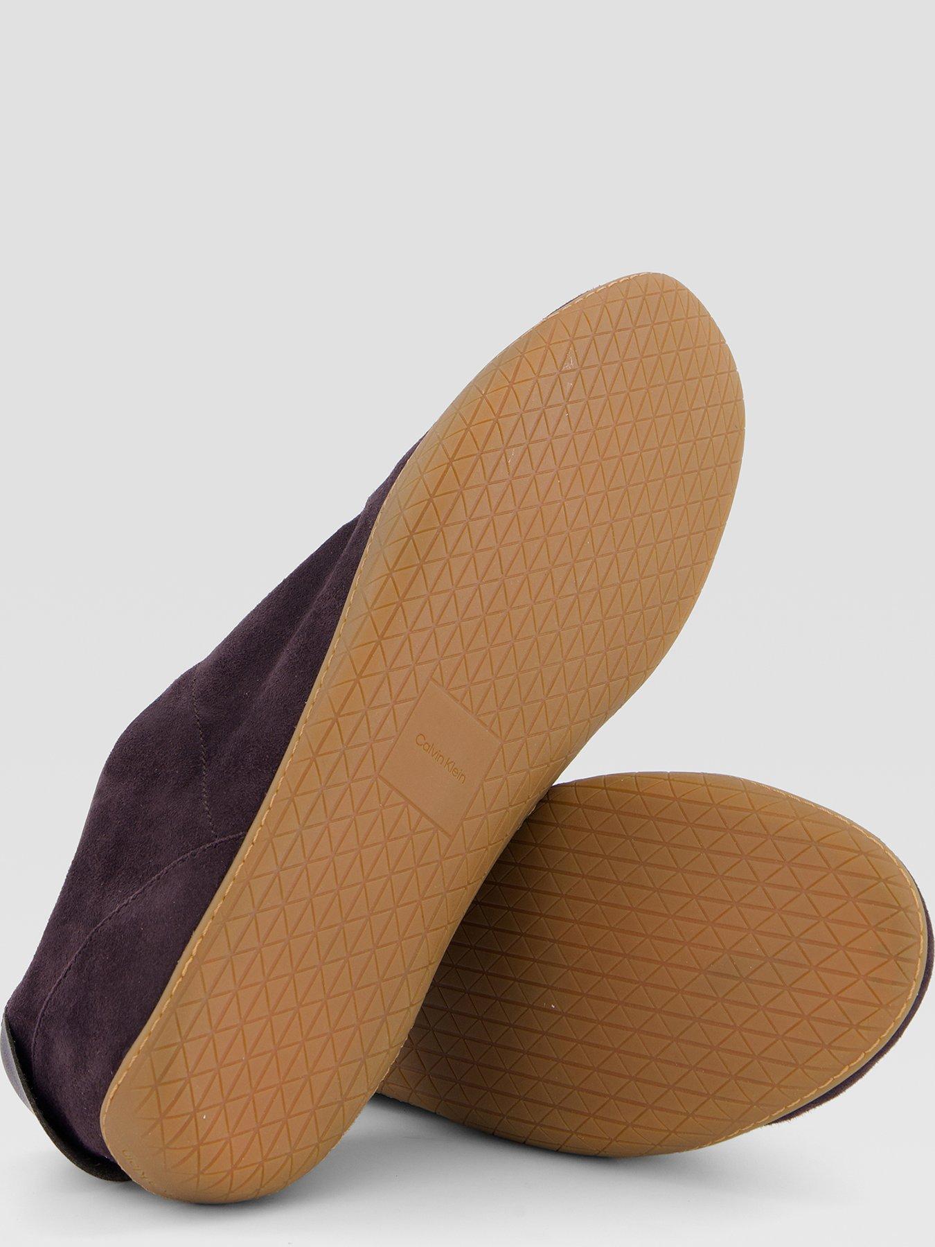 Image 4 of 7 of Calvin Klein Women's Suede Lace Up Ballet Trainers - Brown